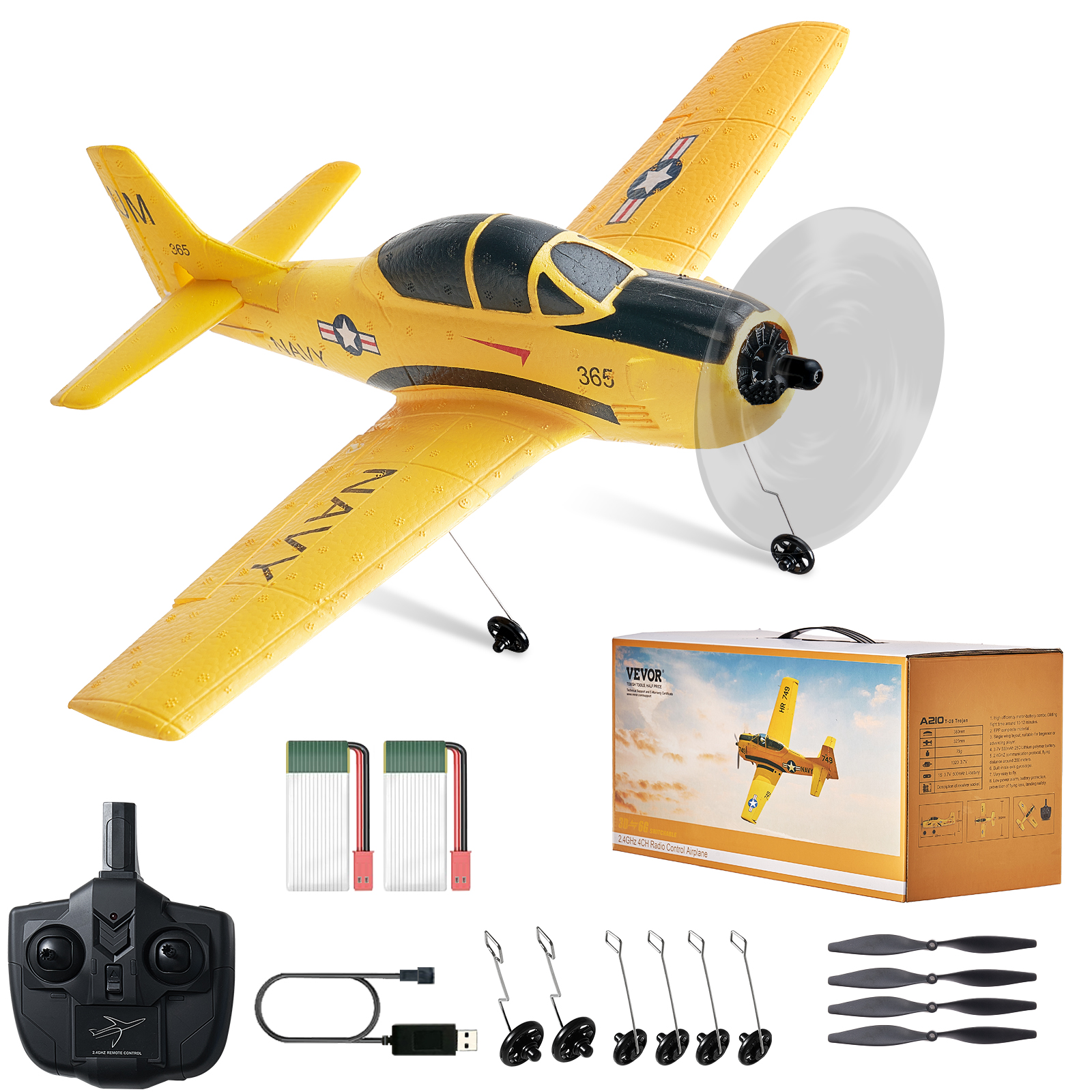VEVOR RC Airplane Fighter EPP Foam RC Plane Toy with 2.4 GHz Remote Control - Picture 27 of 86