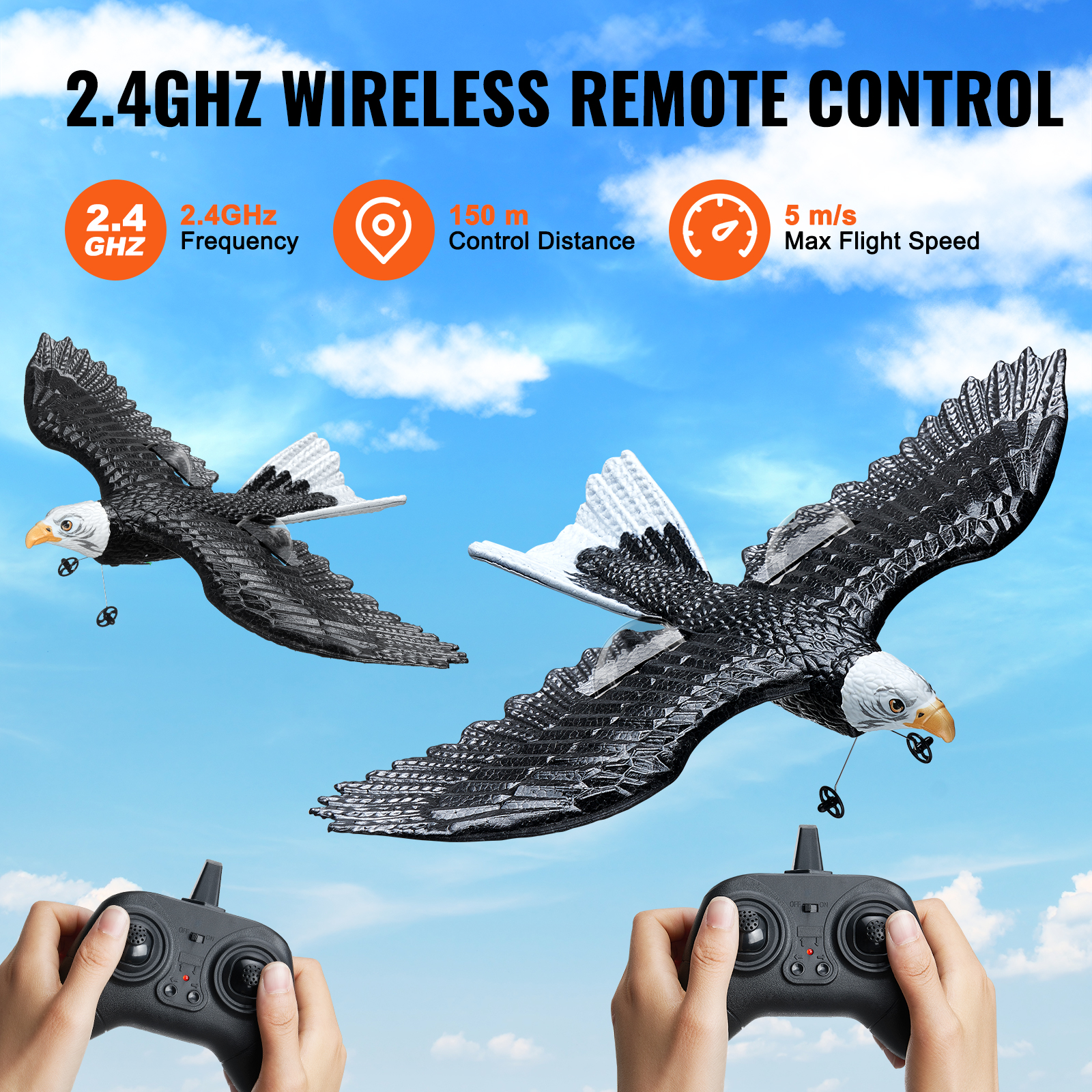 VEVOR RC Airplane Fighter EPP Foam RC Plane Toy with 2.4 GHz Remote Control - Picture 79 of 86