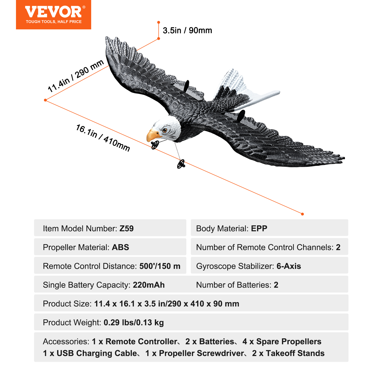 VEVOR RC Airplane Fighter EPP Foam RC Plane Toy with 2.4 GHz Remote Control - Picture 81 of 86