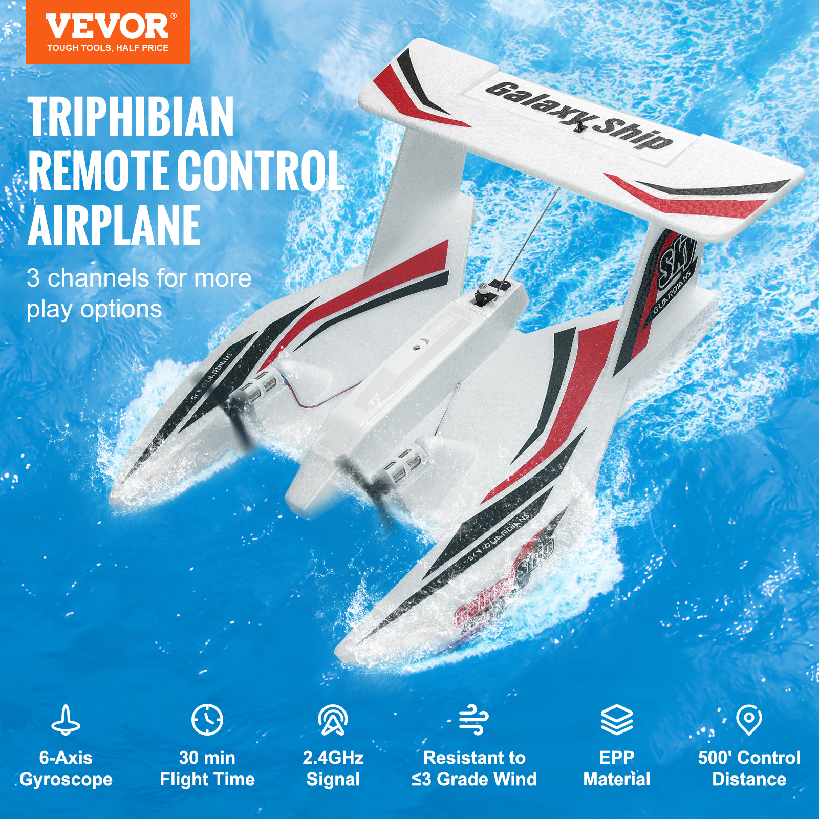 VEVOR RC Airplane Fighter EPP Foam RC Plane Toy with 2.4 GHz Remote Control - Picture 64 of 86