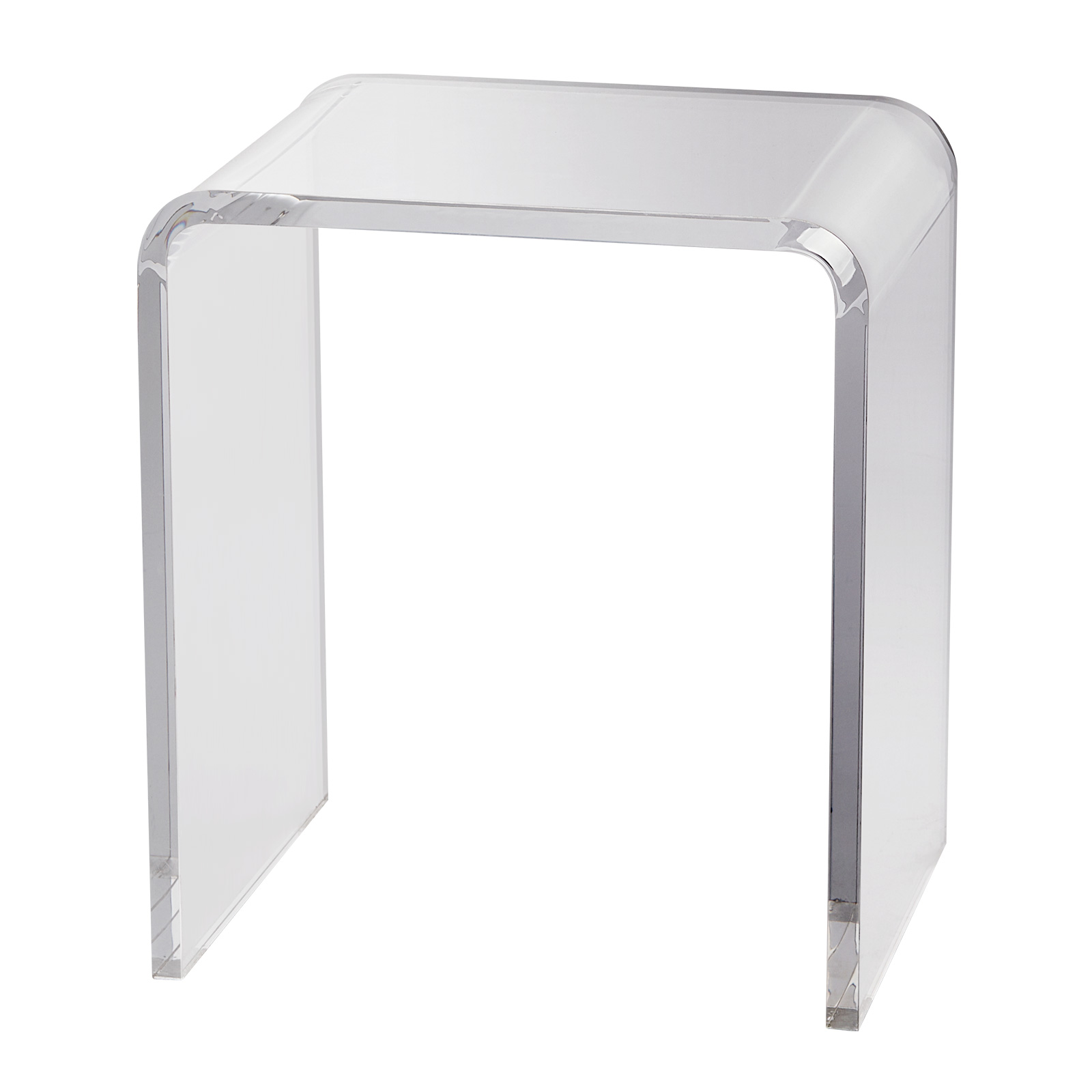 VEVOR Acrylic Folding Tray Table Acrylic End Table Folding X-Leg for Living Room