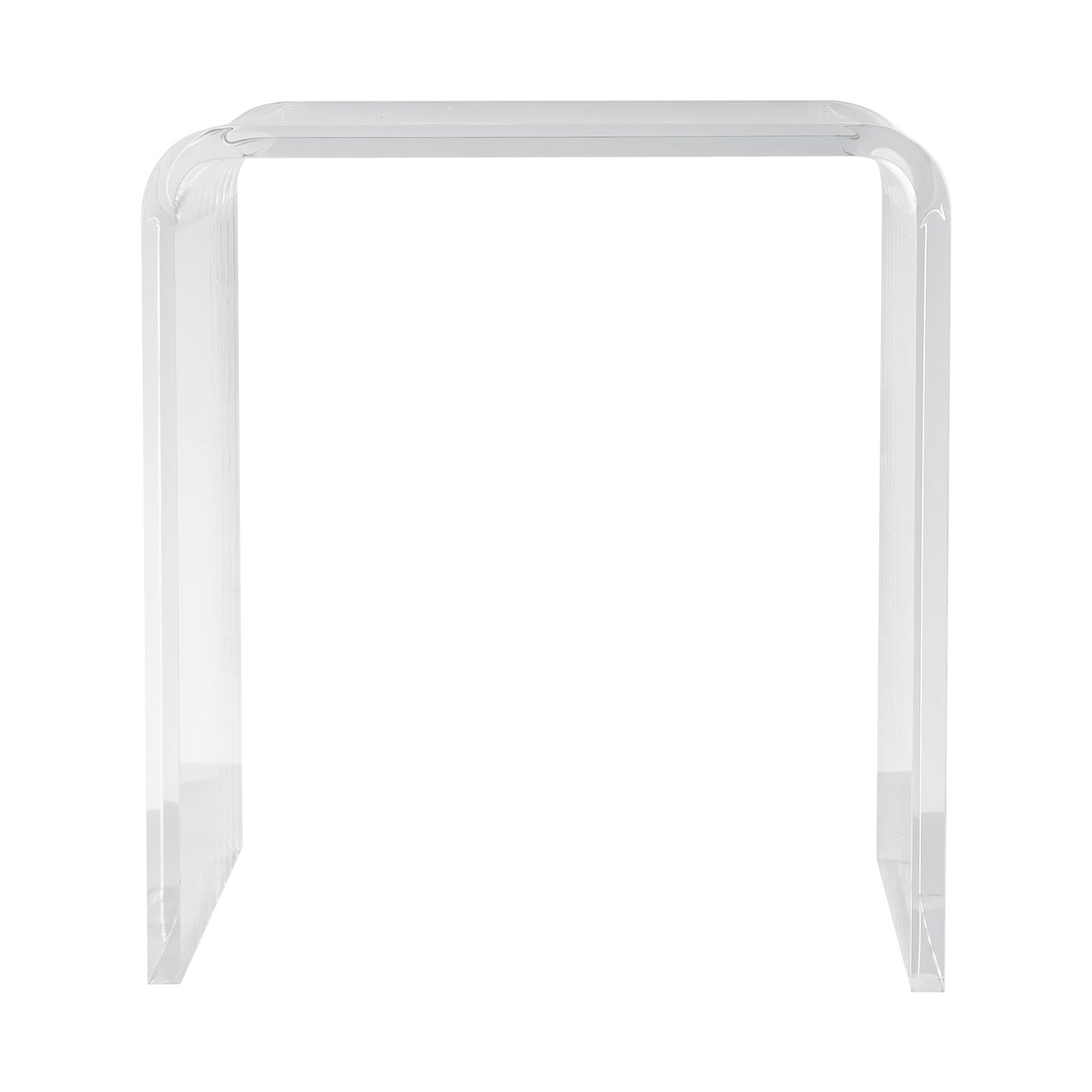 VEVOR Acrylic Folding Tray Table Acrylic End Table Folding X-Leg for Living Room