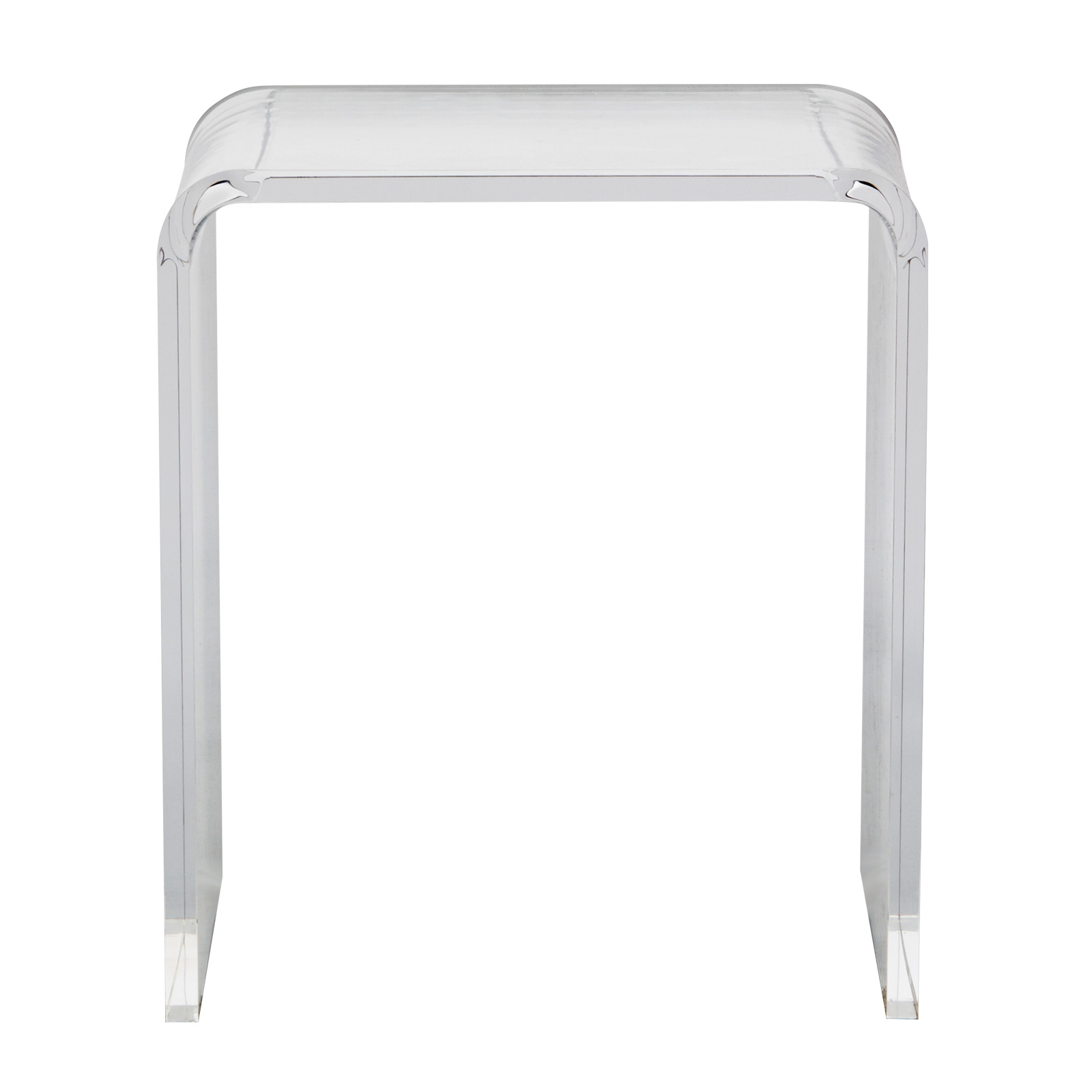 VEVOR Acrylic Folding Tray Table Acrylic End Table Folding X-Leg for Living Room