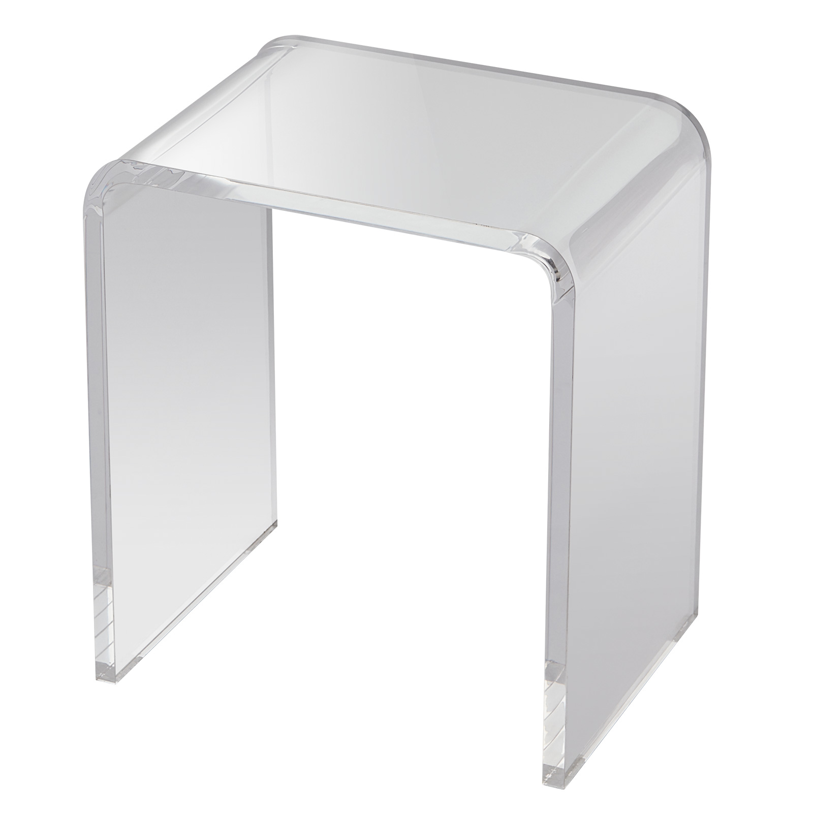 VEVOR Acrylic Folding Tray Table Acrylic End Table Folding X-Leg for Living Room