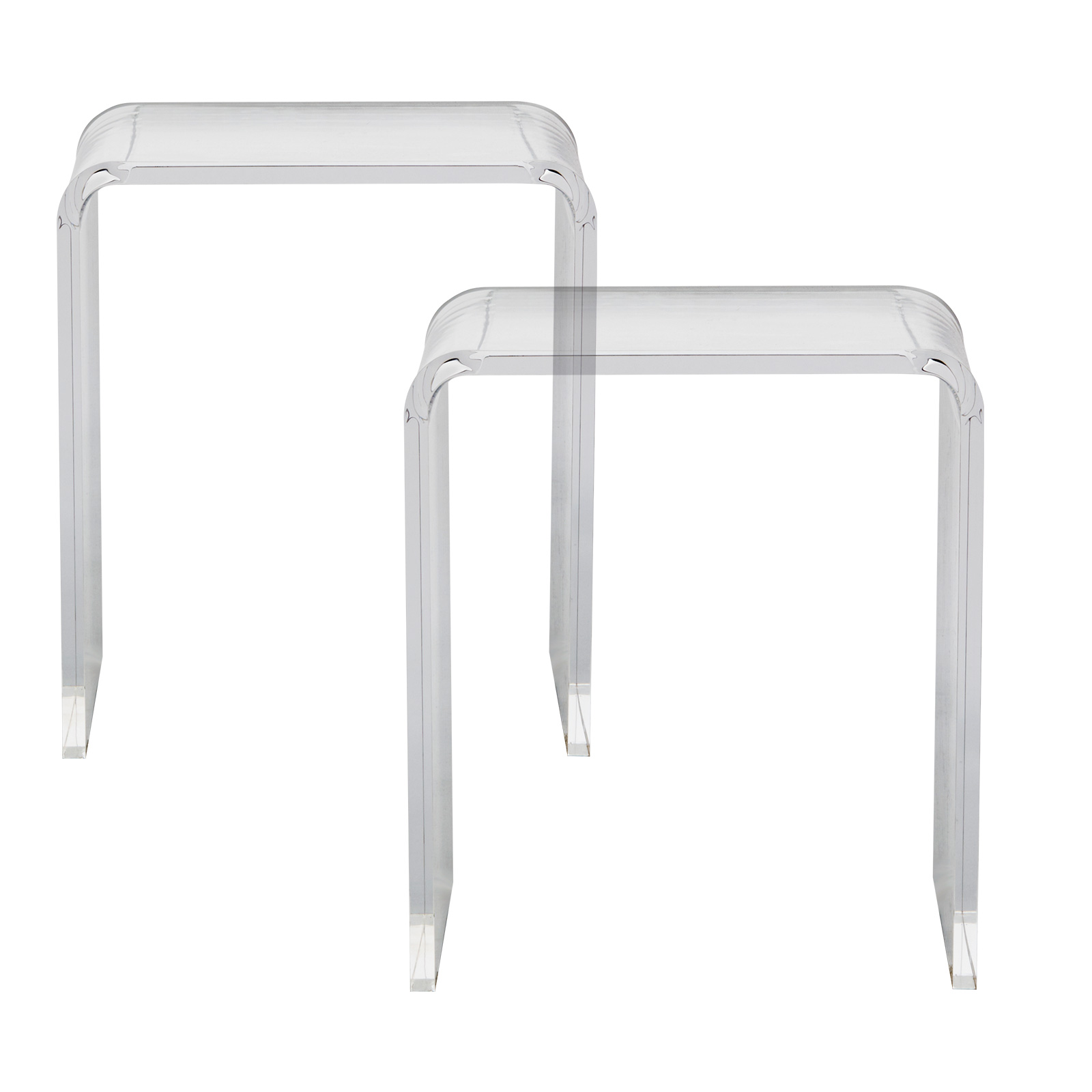 VEVOR Acrylic Folding Tray Table Acrylic End Table Folding X-Leg for Living Room