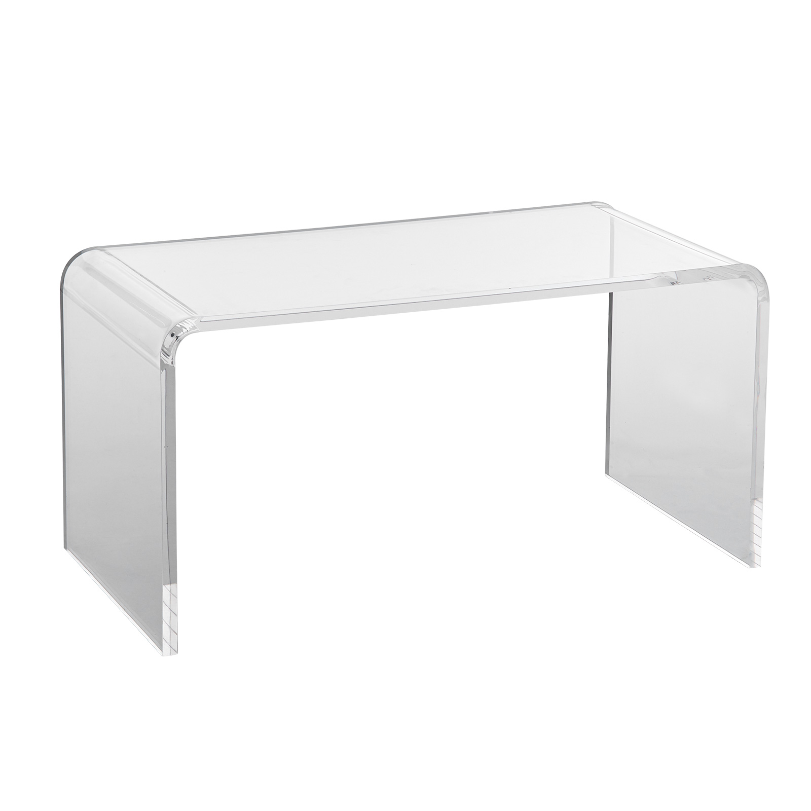 VEVOR Acrylic Folding Tray Table Acrylic End Table Folding X-Leg for Living Room