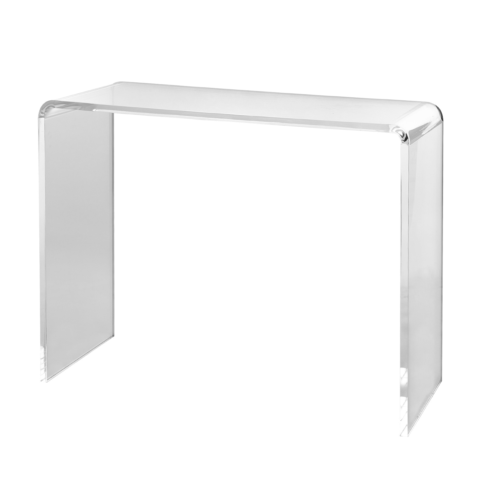 VEVOR Acrylic Folding Tray Table Acrylic End Table Folding X-Leg for Living Room