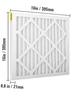 VEVOR HEPA Replacement Filter, 16''x16'' AC Filter, 12pcs HVAC Pleated ...