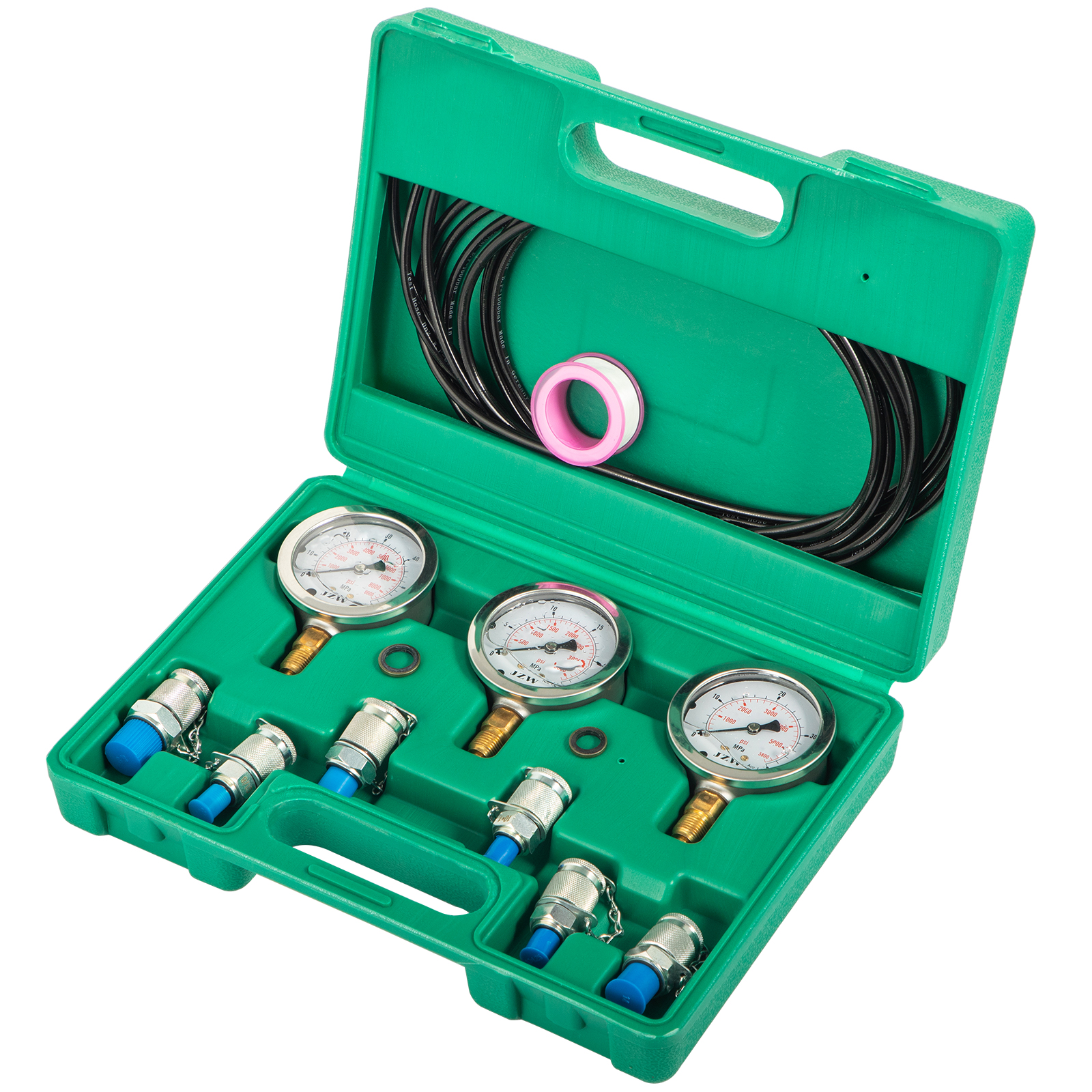 Hydraulic Pressure Test Kit Gauge Diagnostic For Caterpillar Komatsu ...