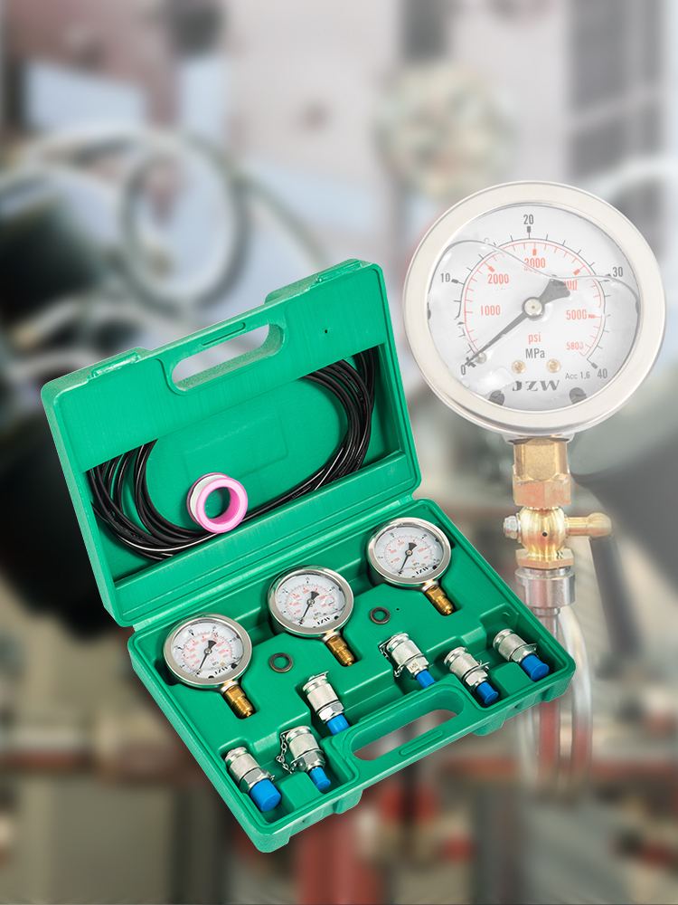 Bagger Teile Hydraulischer Druckprüfset mit Schlauchkupplung und Messgerät Hydraulik-Manometer-Kit 