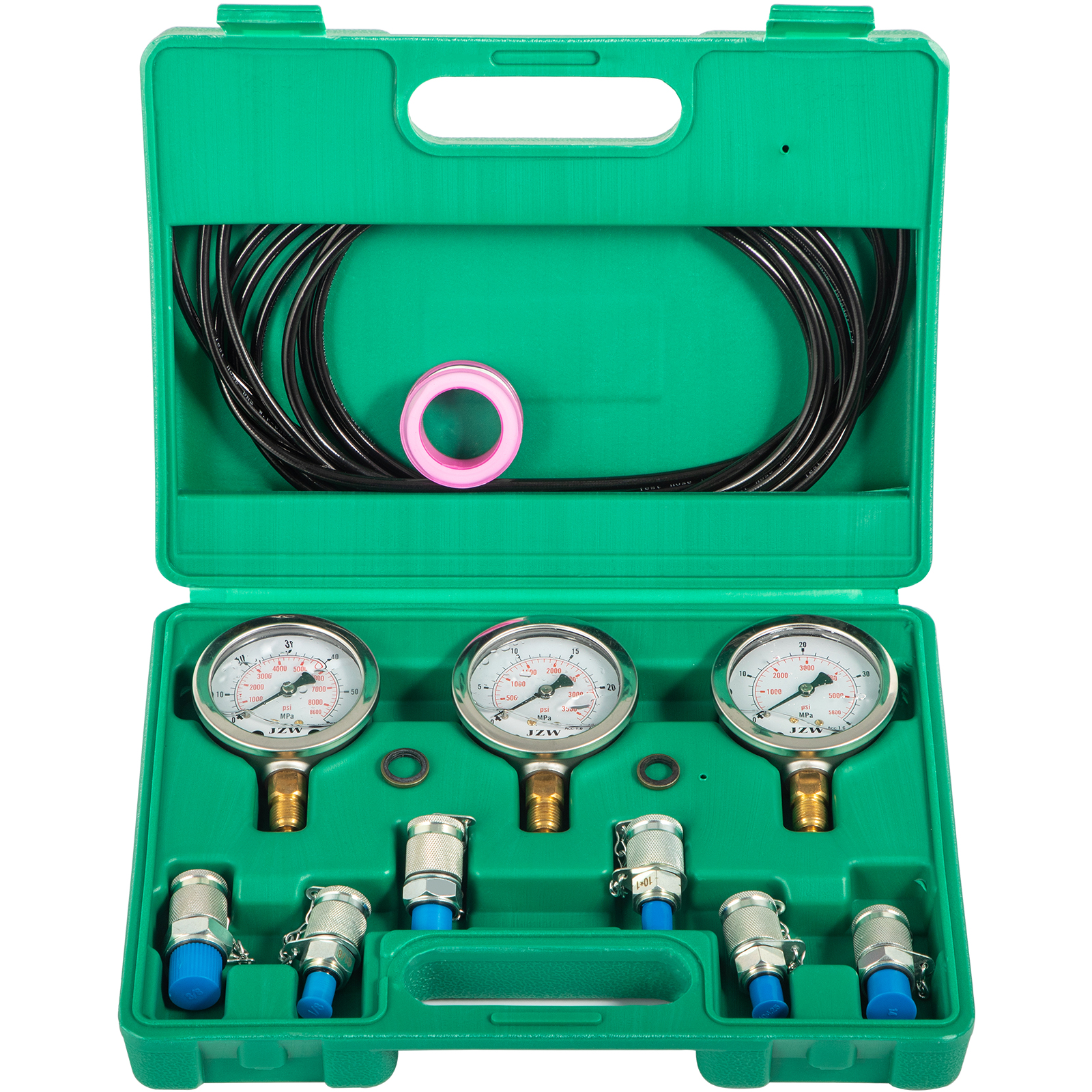 hydraulic pressure test,5 gauges,14 tee connectors