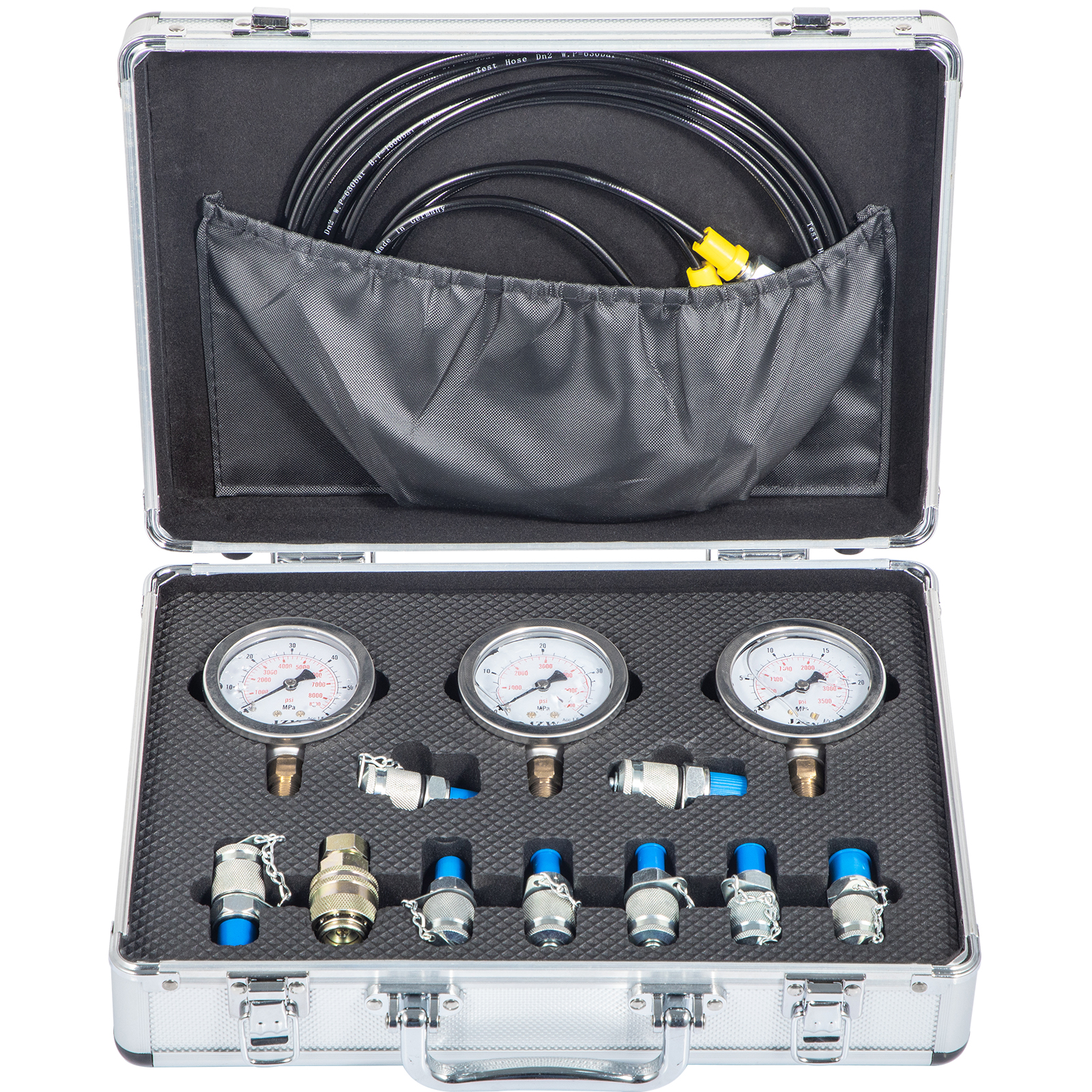 hydraulic pressure test,5 gauges,14 tee connectors