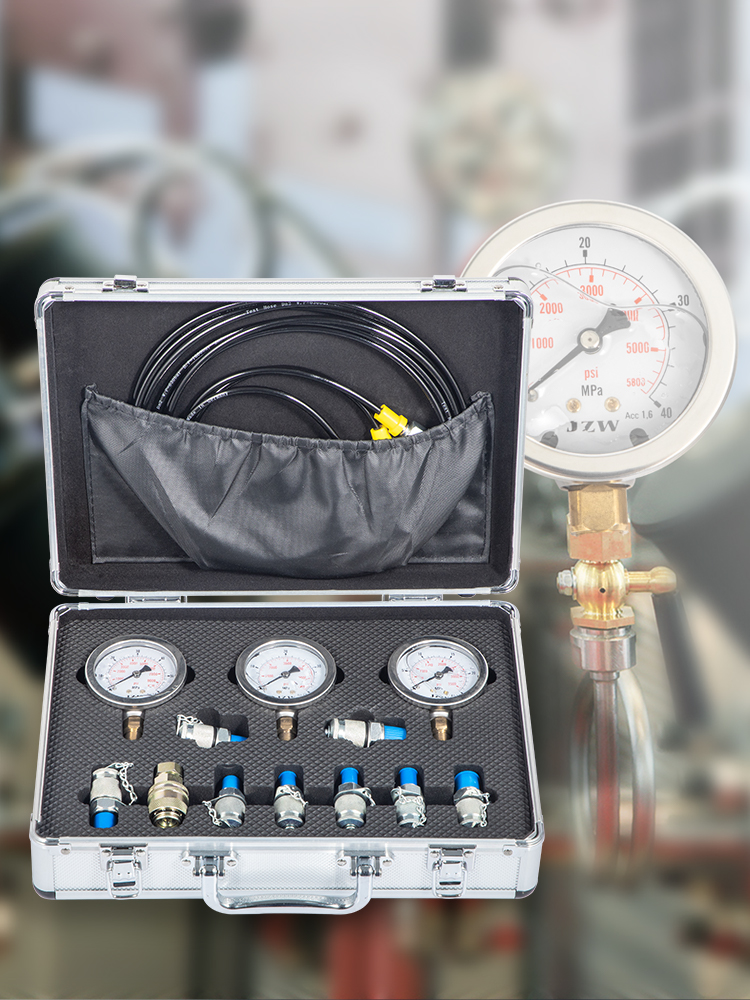 Details about   Hydraulic 3 Pressure Gauge Testing Set Fit For Excavator/Machine Stainless Steel 
