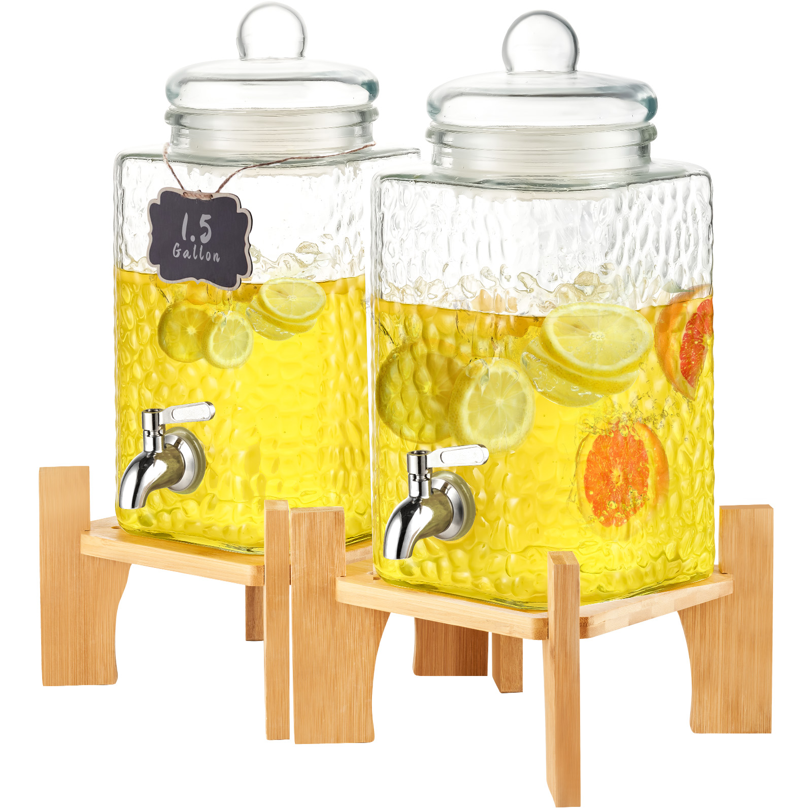 VEVOR Getränkespender 5,5-19L Wasserspender Partys Glas/Kunststoff Saftdispenser - Bild 49 von 144