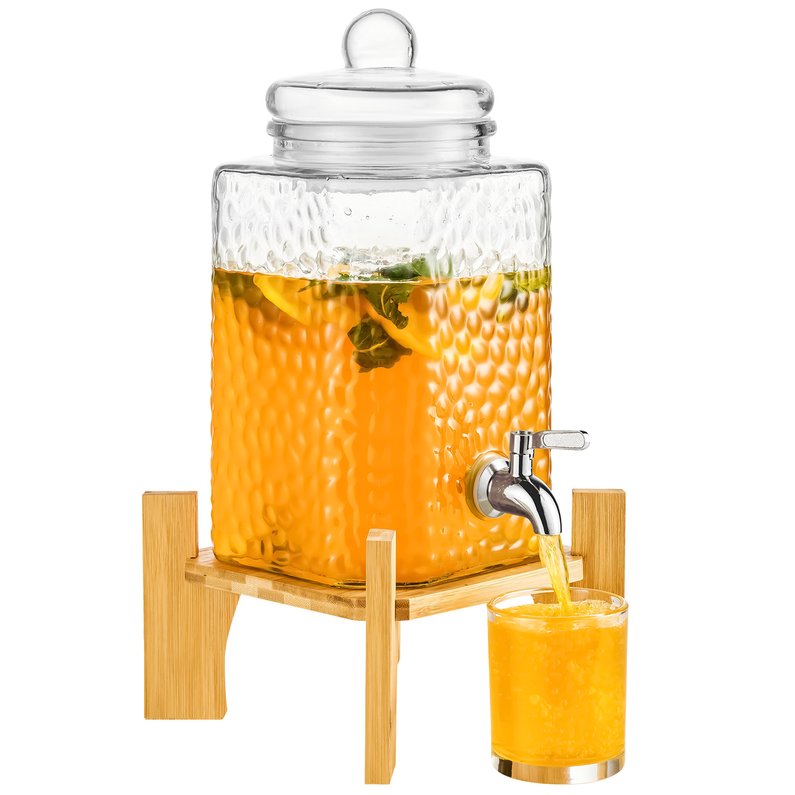 VEVOR Getränkespender 5,5-19L Wasserspender Partys Glas/Kunststoff Saftdispenser - Bild 59 von 144