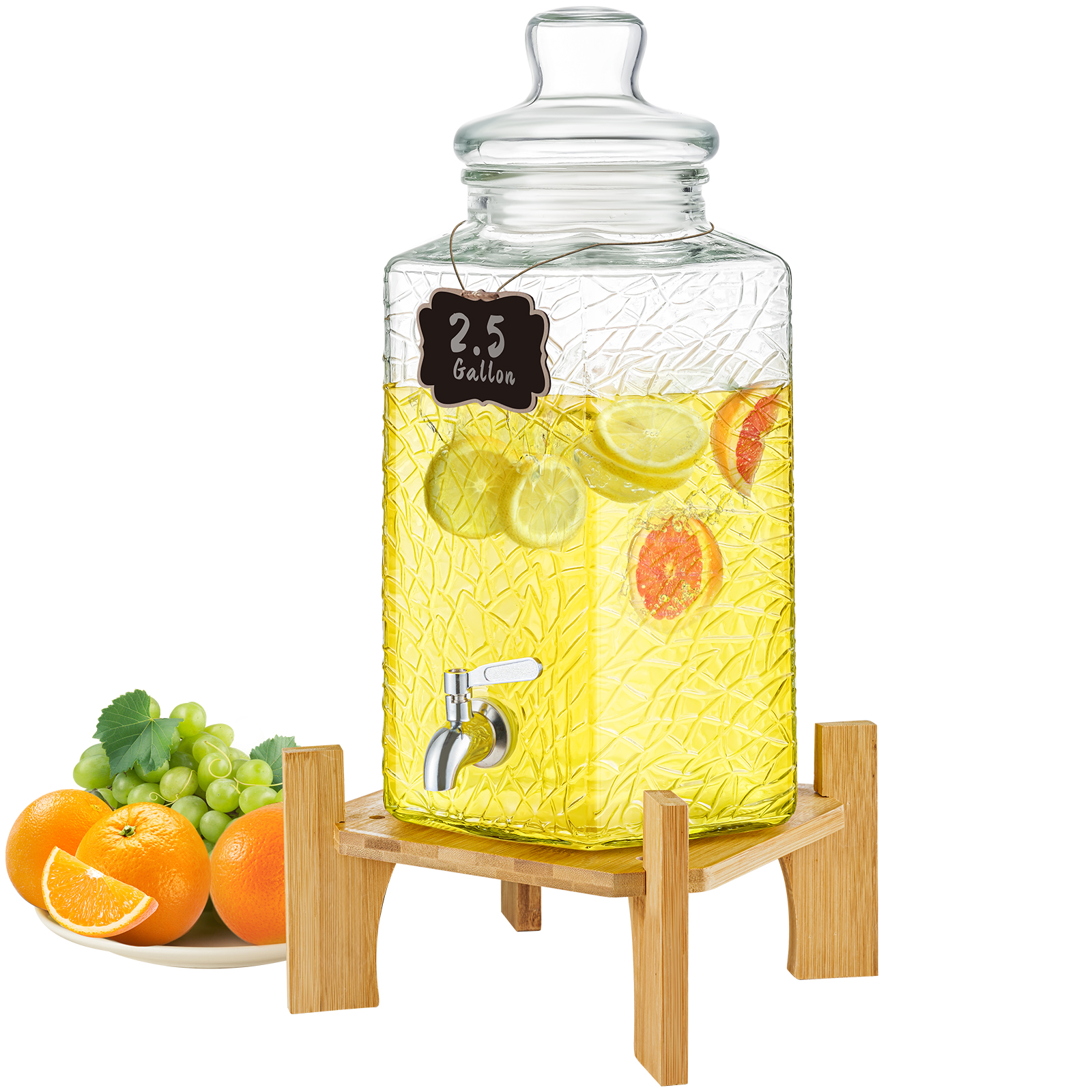 VEVOR Getränkespender 5,5-19L Wasserspender Partys Glas/Kunststoff Saftdispenser - Bild 61 von 144