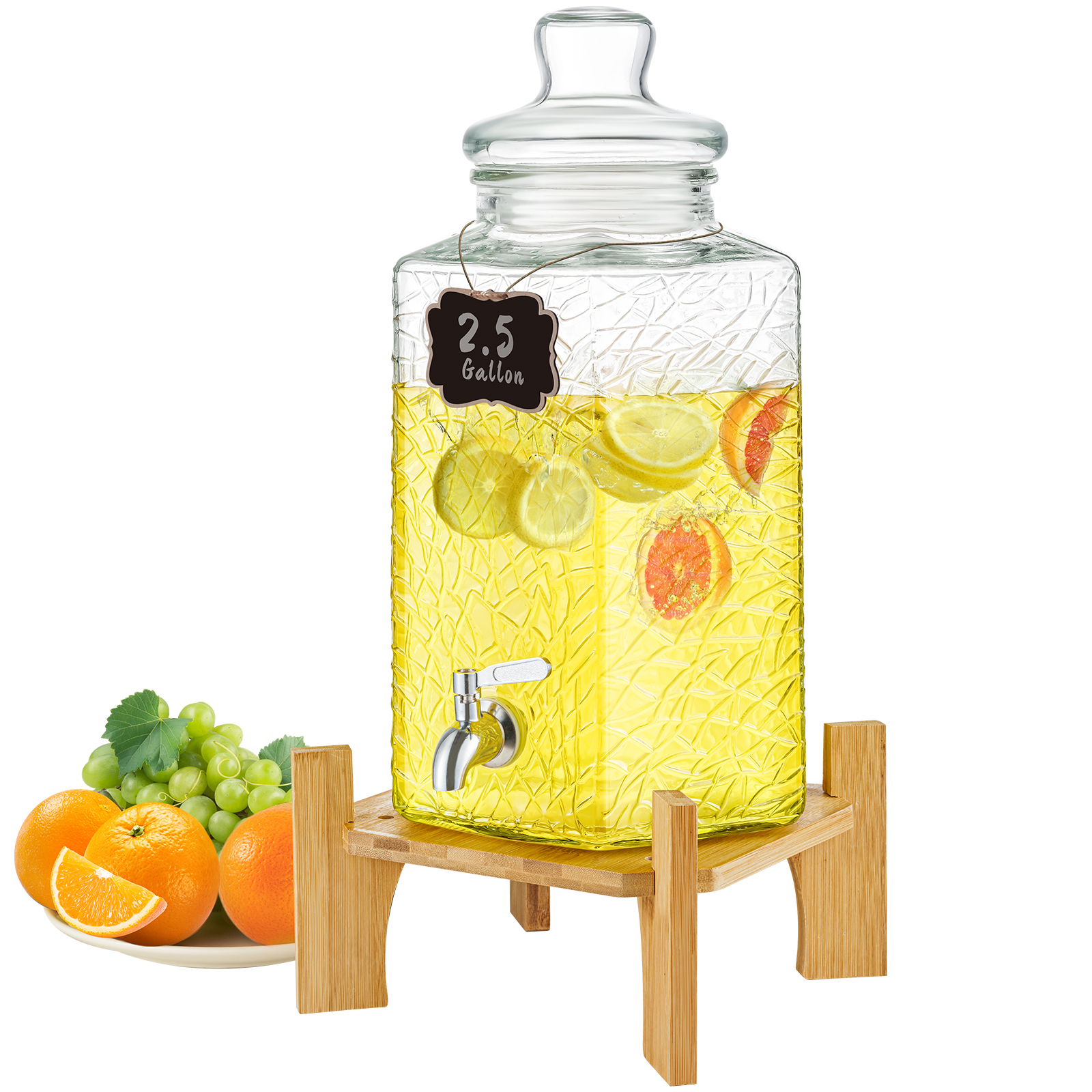 VEVOR Getränkespender 5,5-19L Wasserspender Partys Glas/Kunststoff Saftdispenser - Bild 70 von 144