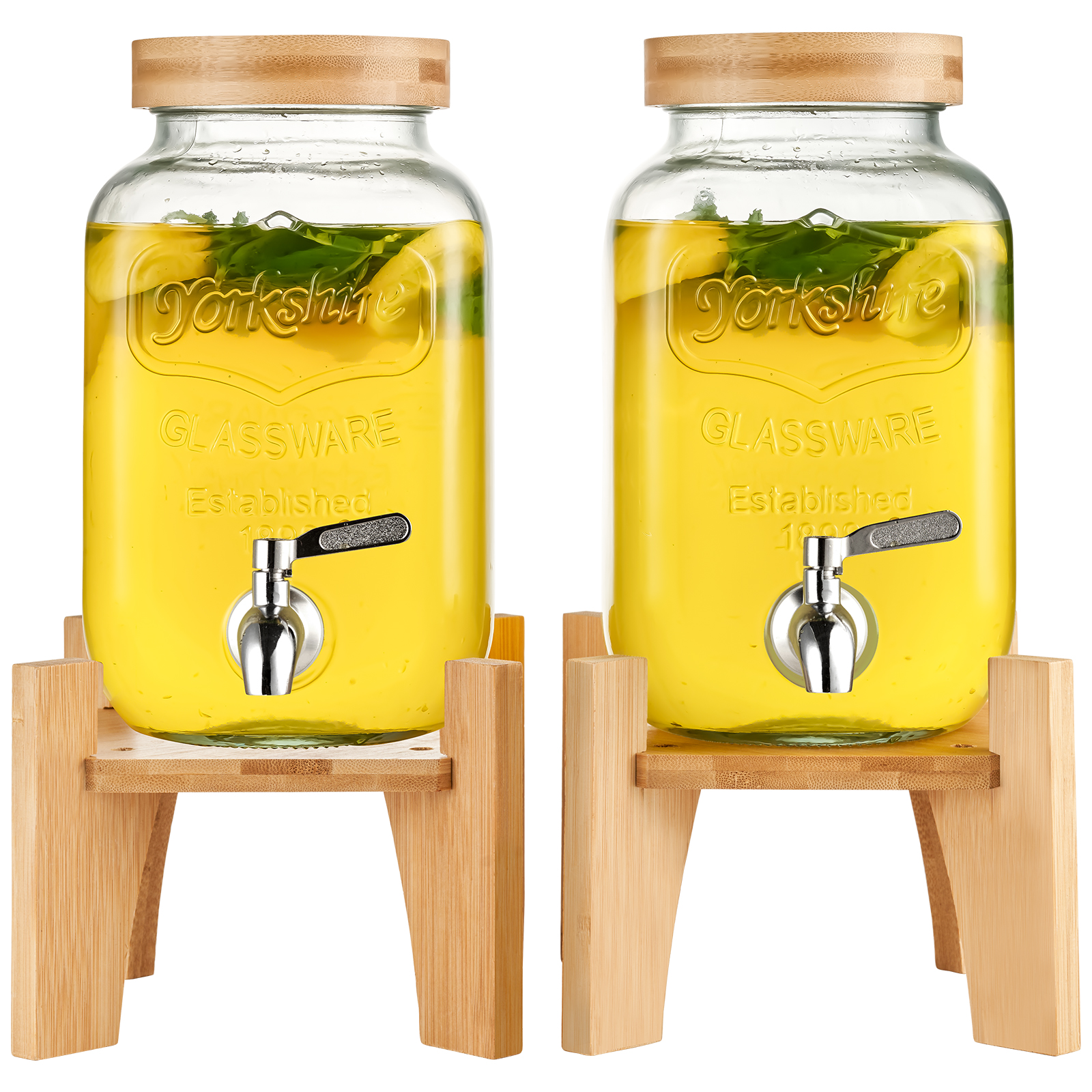 VEVOR Getränkespender 5,5-19L Wasserspender Partys Glas/Kunststoff Saftdispenser - Bild 45 von 144