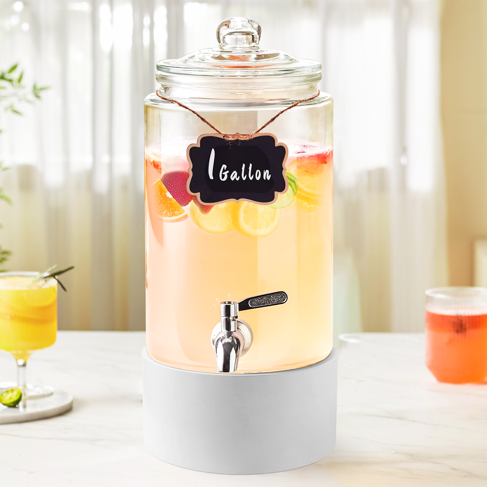 VEVOR Getränkespender 5,5-19L Wasserspender Partys Glas/Kunststoff Saftdispenser - Bild 9 von 144
