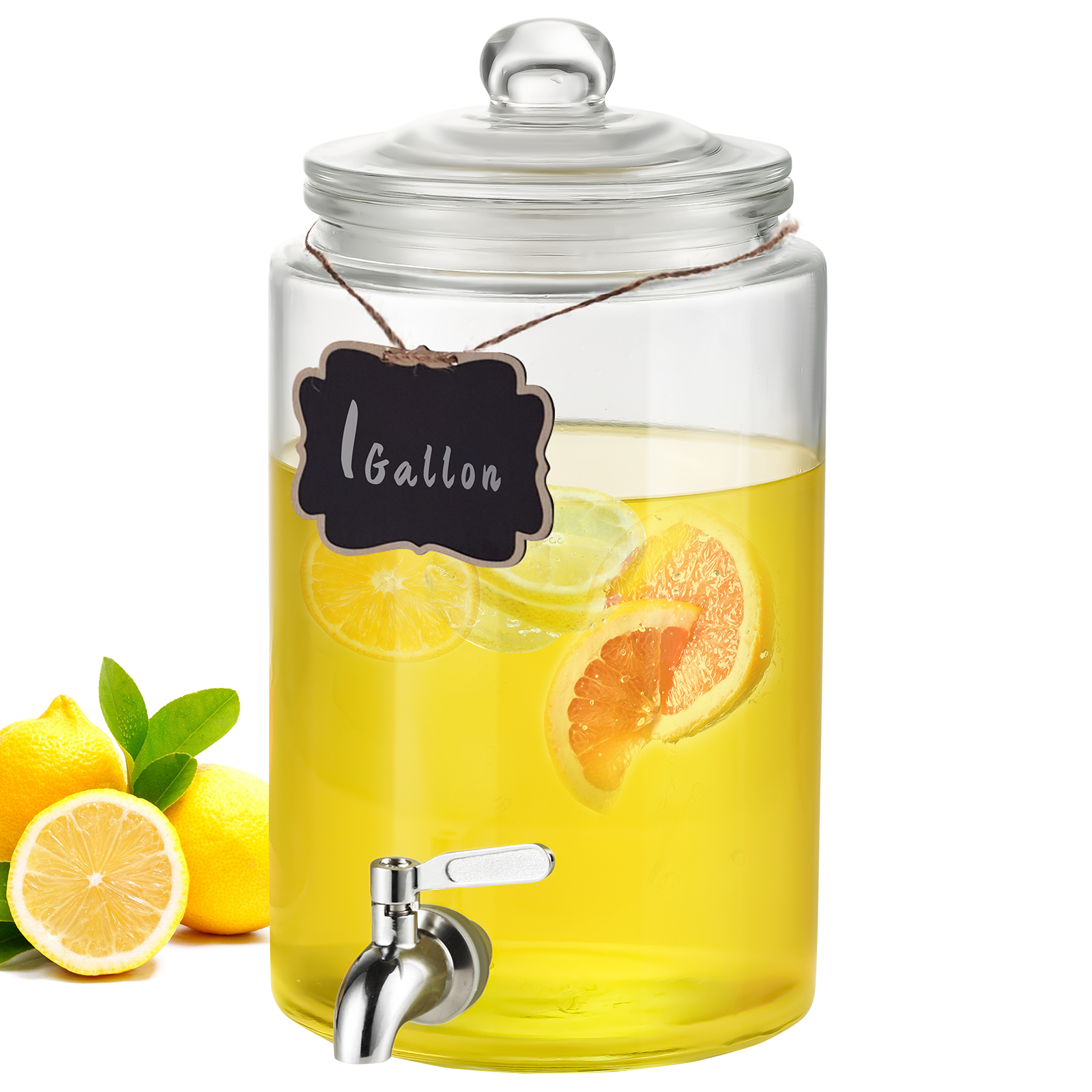 VEVOR Getränkespender 5,5-19L Wasserspender Partys Glas/Kunststoff Saftdispenser - Bild 11 von 144
