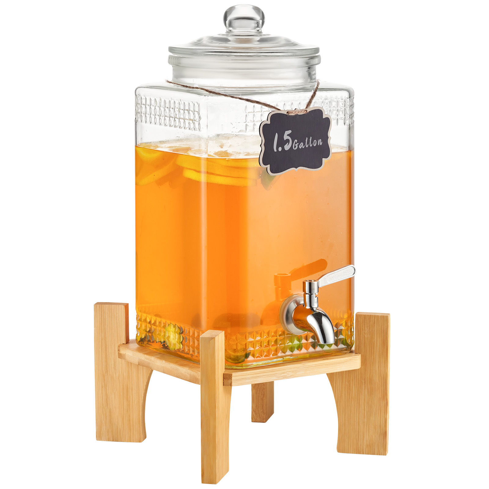 VEVOR Getränkespender 5,5-19L Wasserspender Partys Glas/Kunststoff Saftdispenser - Bild 23 von 144