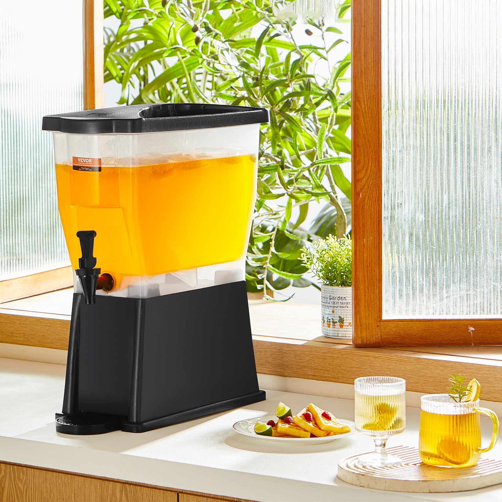 VEVOR Getränkespender 5,5-19L Wasserspender Partys Glas/Kunststoff Saftdispenser - Bild 128 von 144
