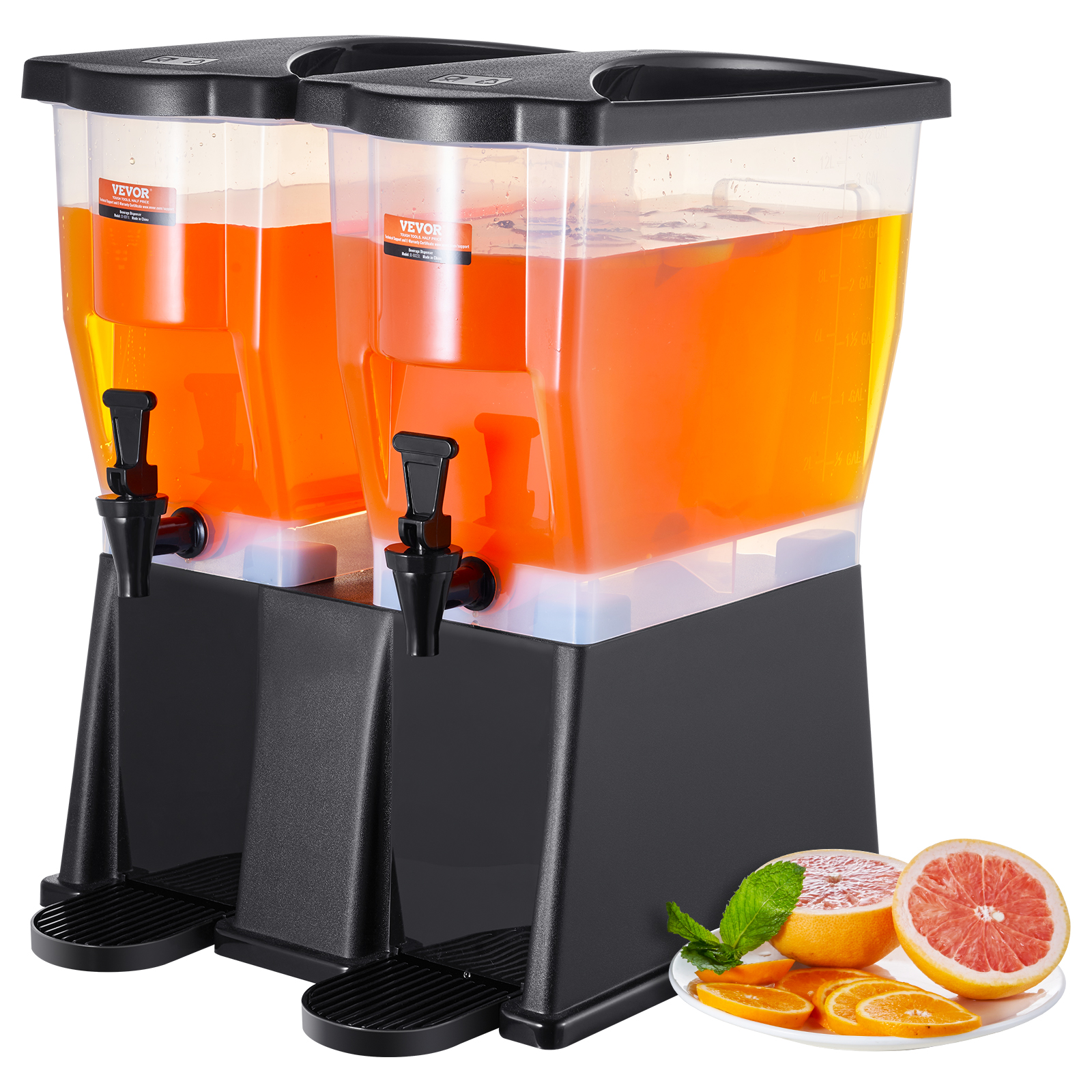 VEVOR Getränkespender 5,5-19L Wasserspender Partys Glas/Kunststoff Saftdispenser - Bild 133 von 144