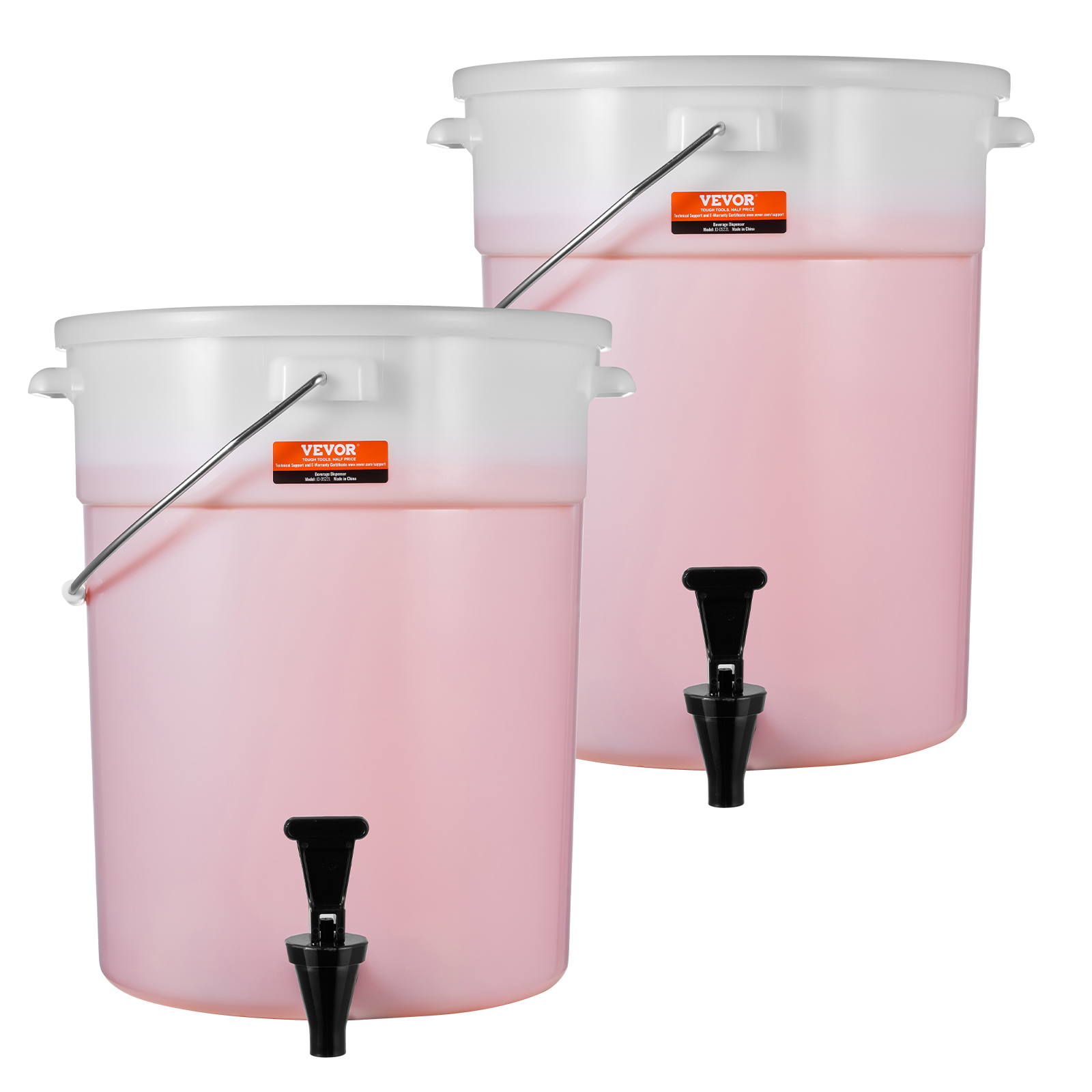 VEVOR Getränkespender 5,5-19L Wasserspender Partys Glas/Kunststoff Saftdispenser - Bild 117 von 144