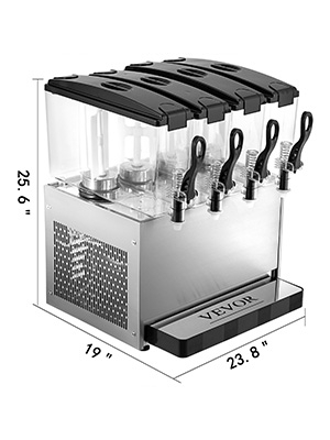 Commercial Beverage Dispenser, Towallmark 3 Tanks 14.25 Gallon 54L  Commercial Juice Dispenser, 18 Liter Per Tank, 380W Stainless Steel Food  Grade Ice Tea Drink Dispenser with Thermostat Controller