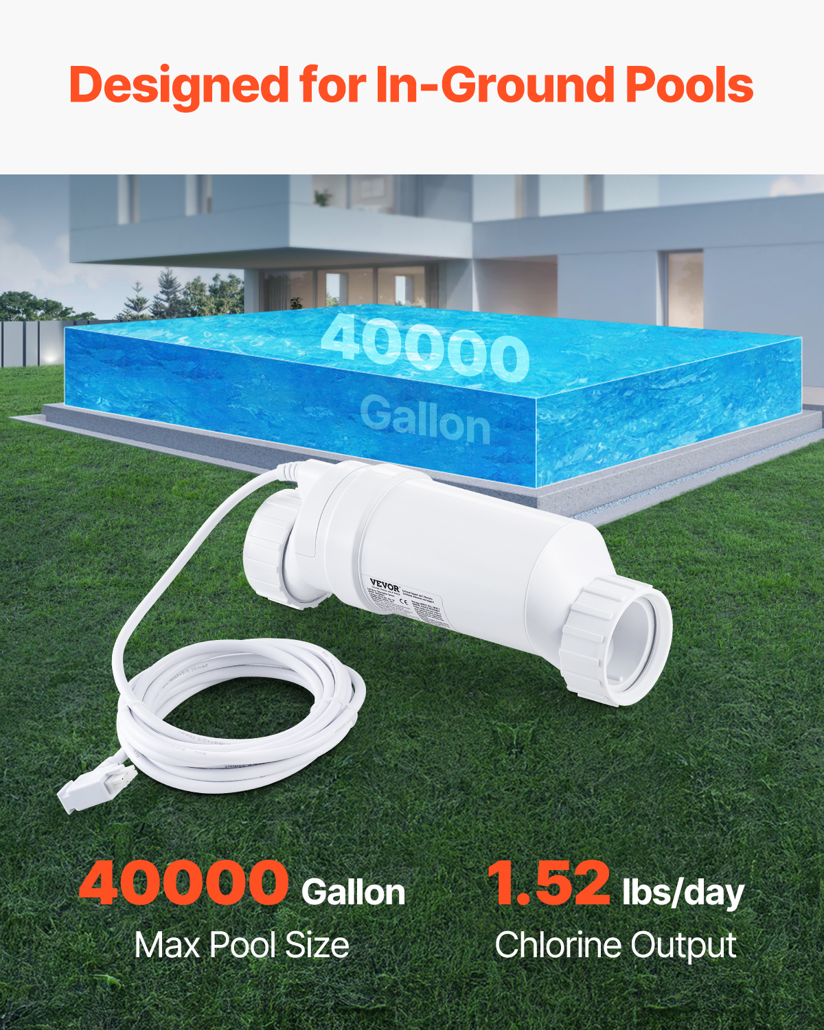 Salt Water Chlorinator System W3T-Cell-3/9/15 for In-Ground Pool 15000-40000 Gal - Picture 16 of 38
