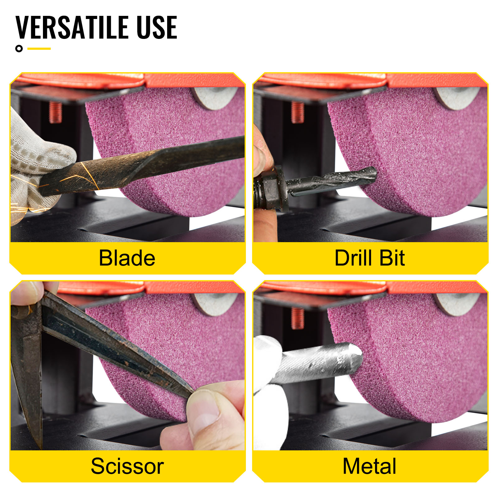 VEVOR Blade Grinder Lawn Mower Blade Grinder 375W Variable Speed Bench