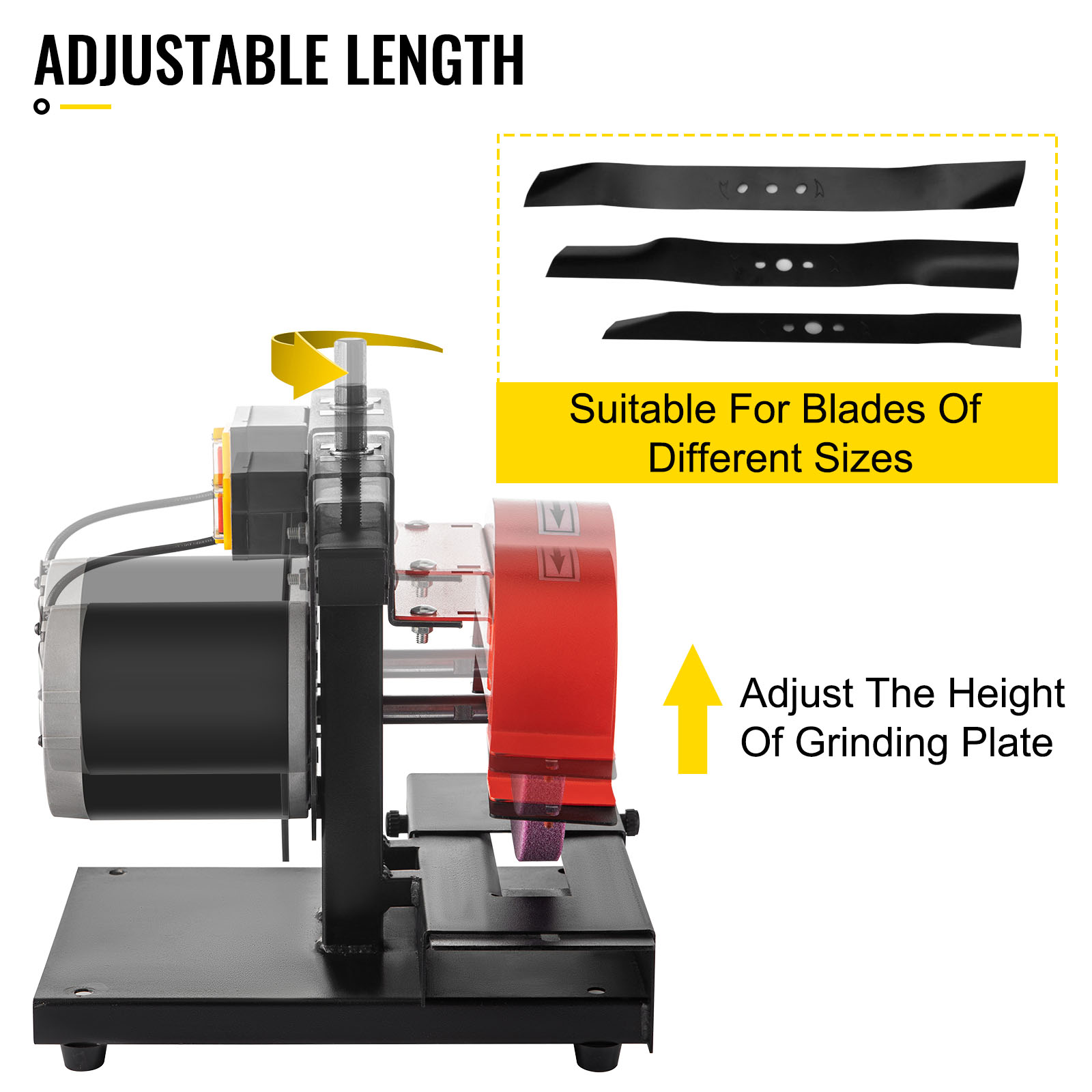 VEVOR VEVOR Blade Grinder, 1 HP Lawn Mower Blade Grinder, 1700 RPM