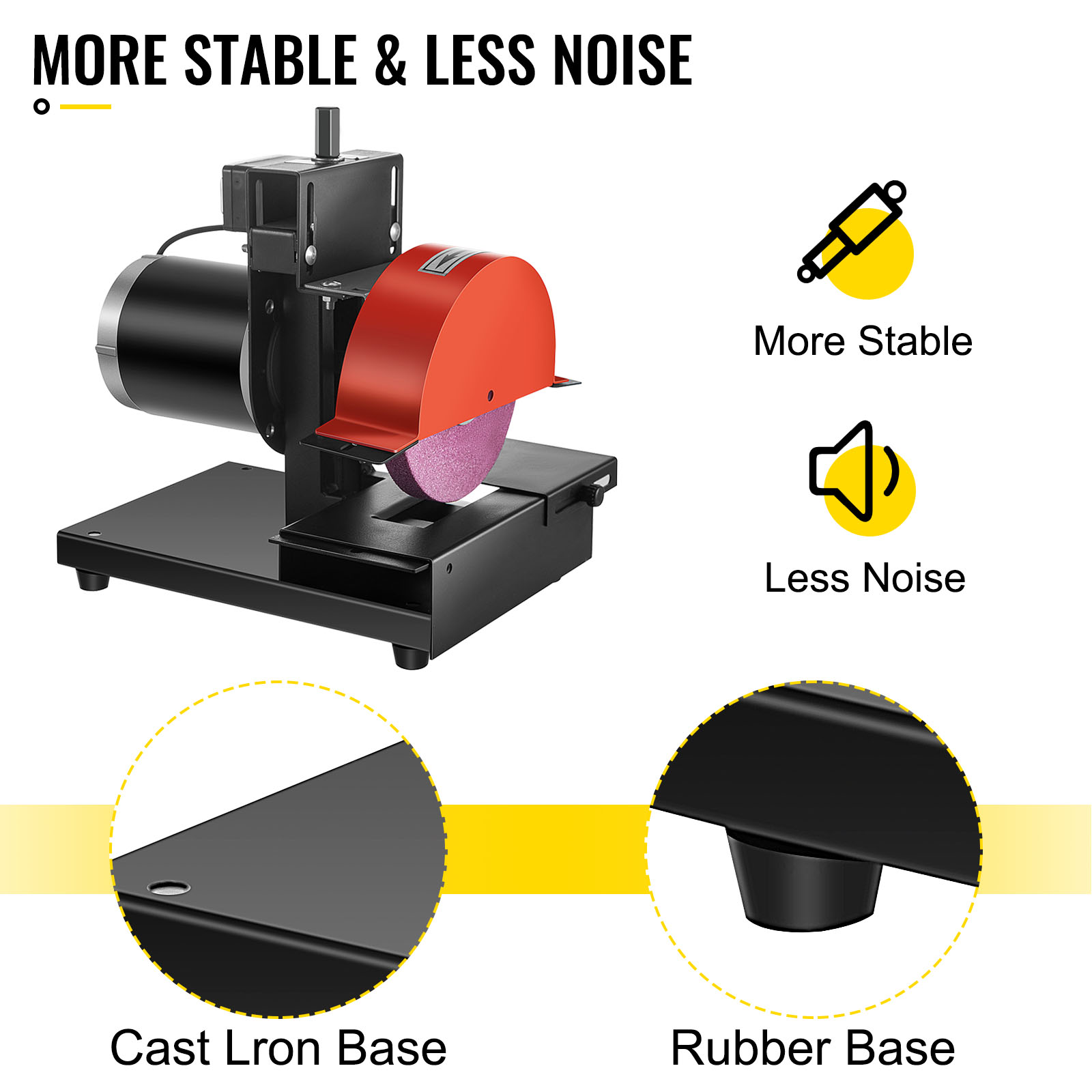 VEVOR VEVOR Blade Grinder, 1 HP Lawn Mower Blade Grinder, 1700 RPM Variable Speed Bench Grinder