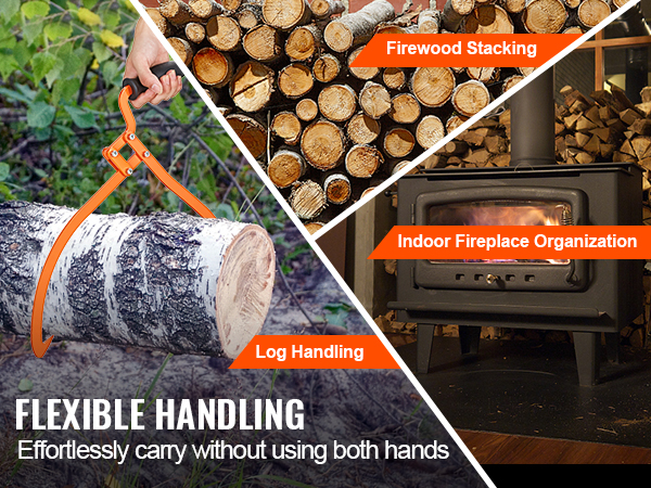 VEVOR VEVOR Log Skidding Tongs, 32 inch 2 Claw Log Lifting Tongs, Heavy  Duty Steel Lumber Skidding Tongs, 1543 lbs/700 kg Loading Capacity, Log  Lifting, Handling, Dragging & Carrying Tool