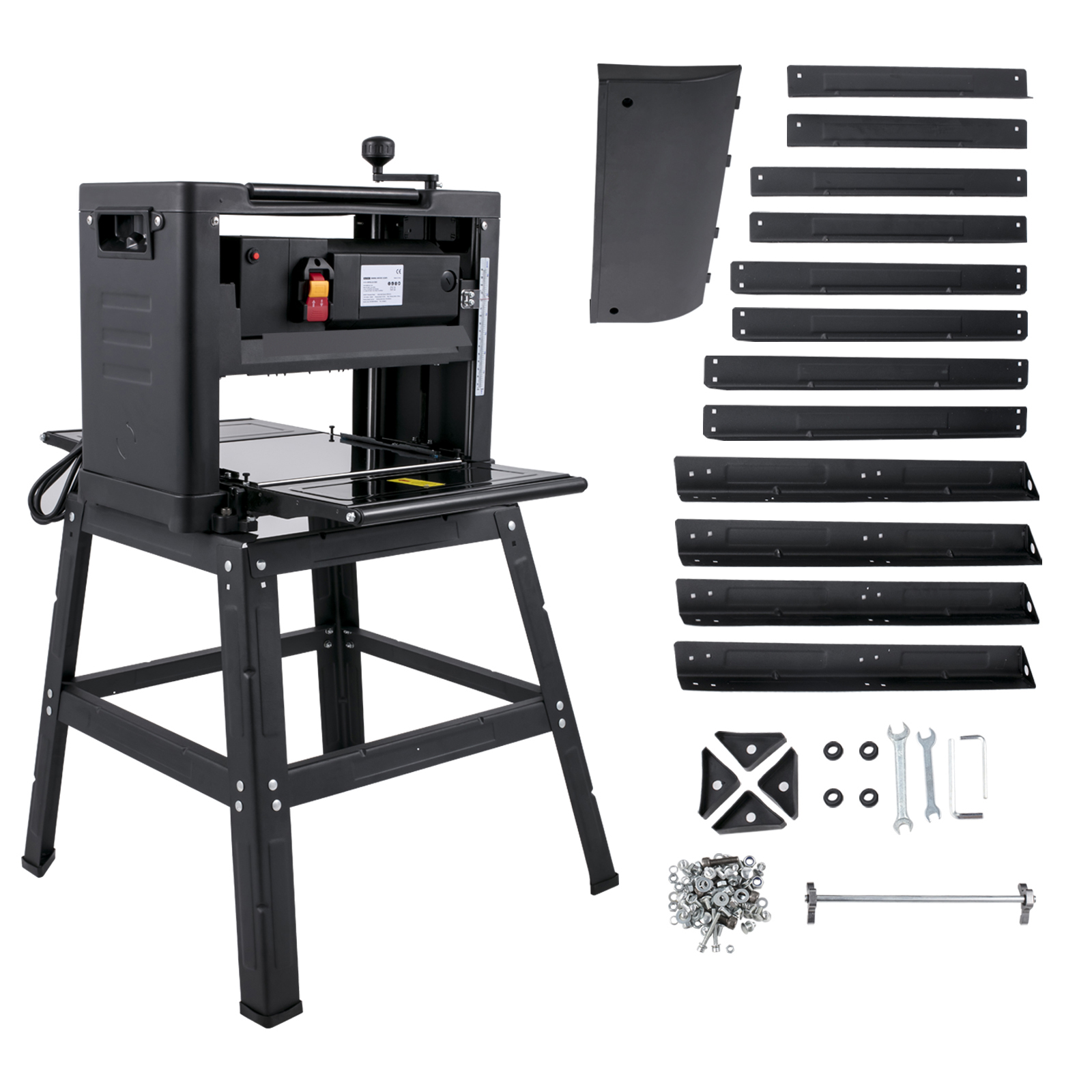 12/12.5/13 Inch Thickness Planer for Woodworking w/ Stand n Blades, 2000W