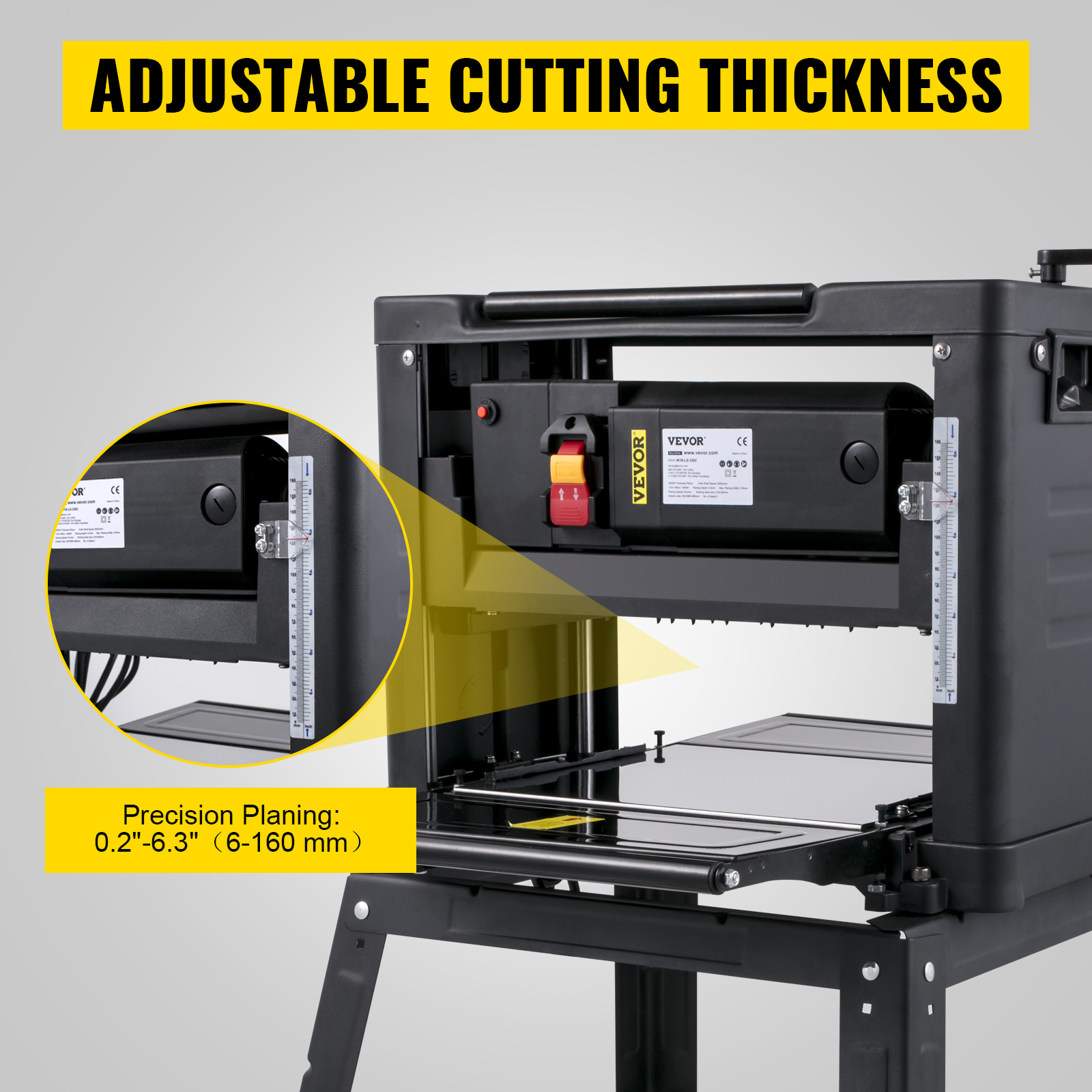 VEVOR Thickness Planer 12.5inch Thickness Planer Woodworking 15AMP