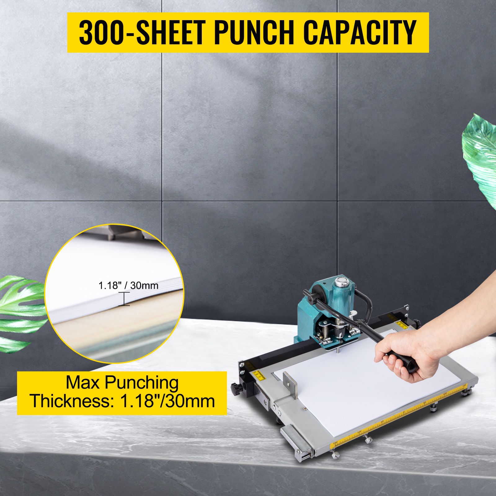 3 Hole Punch, Portable Ring Binder 3 Hole Punch, Paper Puncher with  Integrated R
