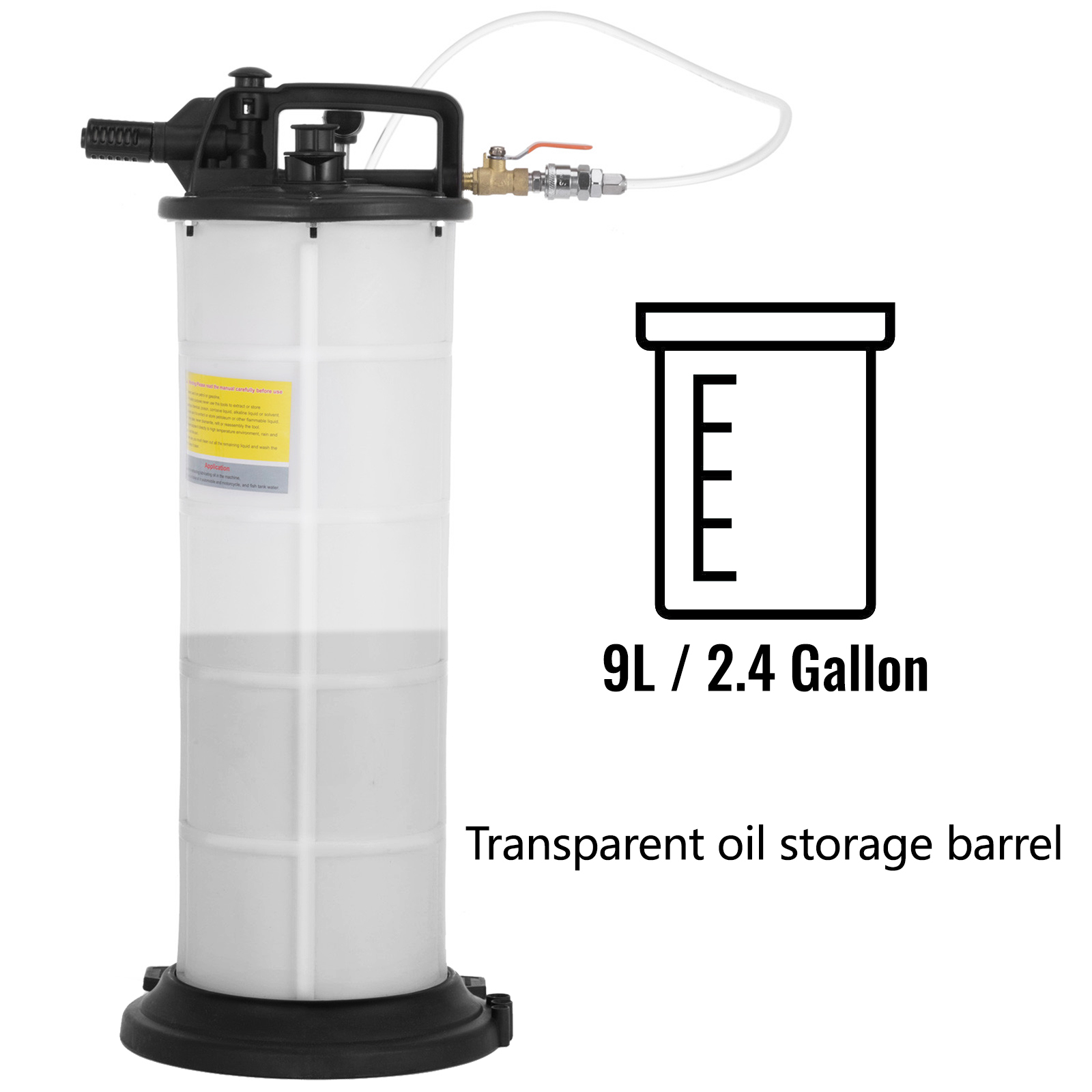 9l Vacuum Oil Liquid Gasoline Liquid Gasoline Suction Extractor Extractor  Fuel Transfer Pump Manual Car Fuel Tank