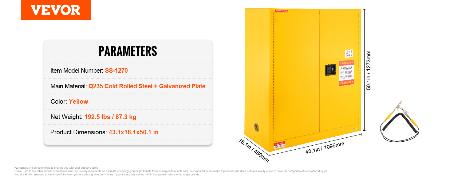 Flammable Cabinet,Cold-Rolled,Flammable Storage Cabinet