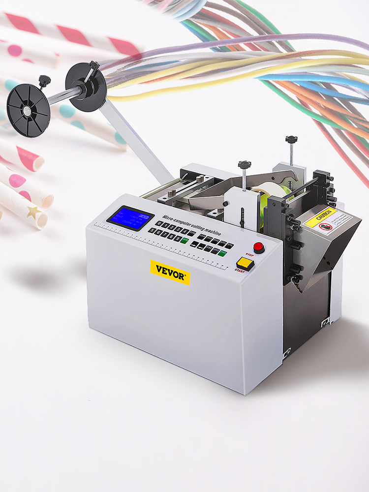 Description Picture 4 of itemVEVOR YS-100 Auto Heat Shrink Tube Cutting Machine 350W Micro-Computer Control Cable Pipe Die Cutter PVC Tape Belt Cold Cutting