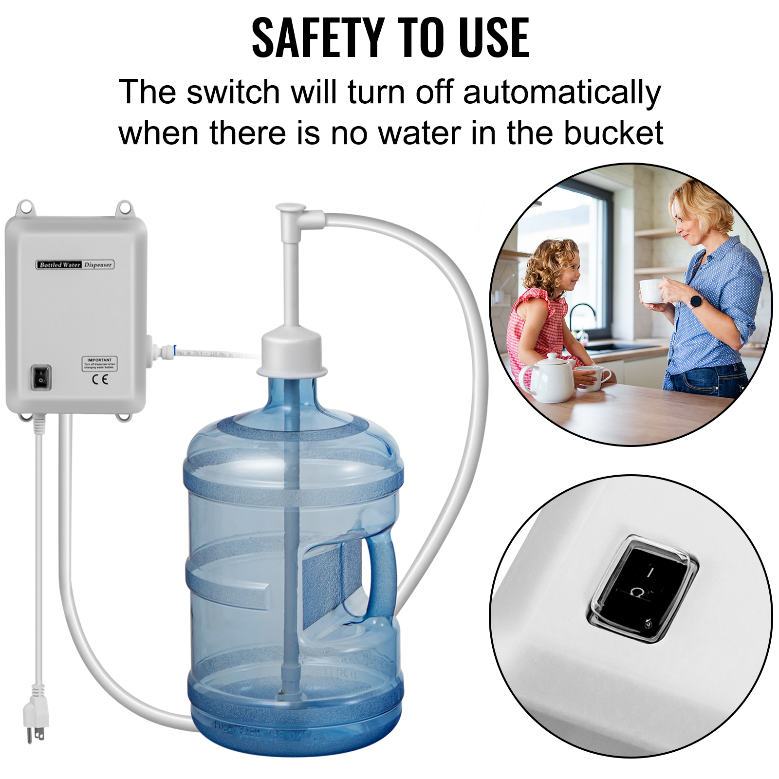Water Pump Dispenser & Bottled Water Bundle