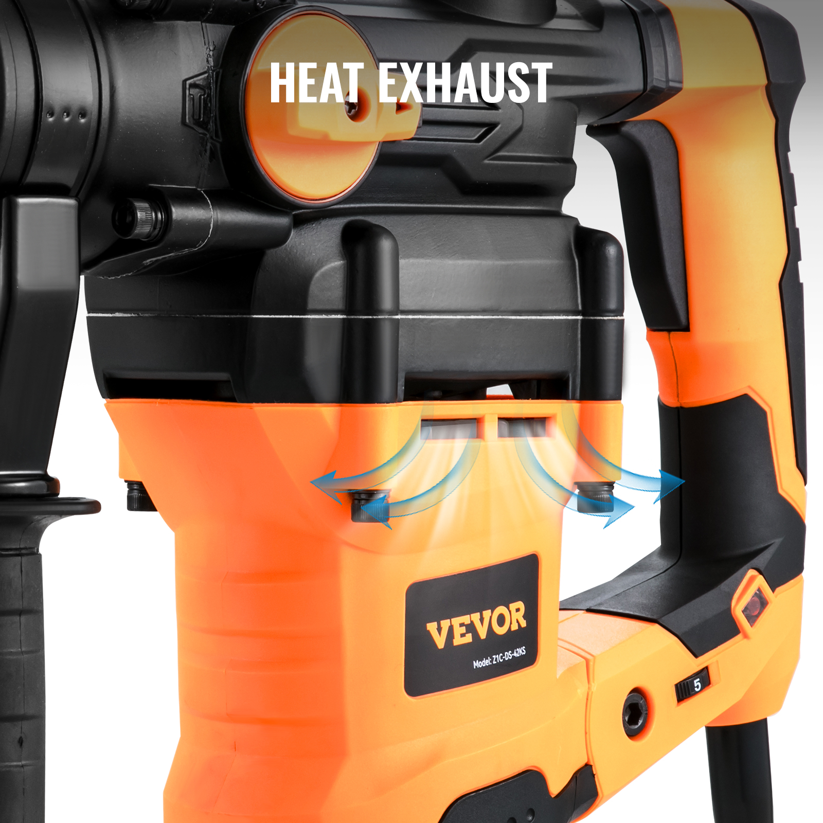 Vevor 1600W 42mm Rotary Corded Hammer Drill | Power Tool