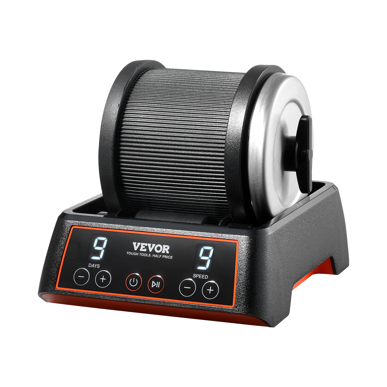 VEVOR Rock Tumbler Machine 4/2.5lbs Rock Polishing Kit 9 Speed 9-Day Timer Steel - Picture 35 of 38