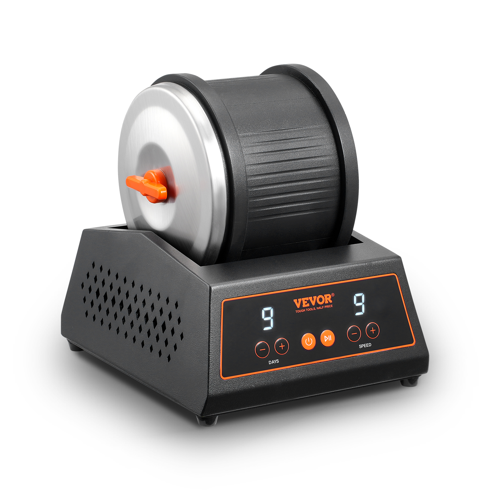VEVOR Rock Tumbler Machine 4/2.5lbs Rock Polishing Kit 9 Speed 9-Day Timer Steel - Picture 3 of 38