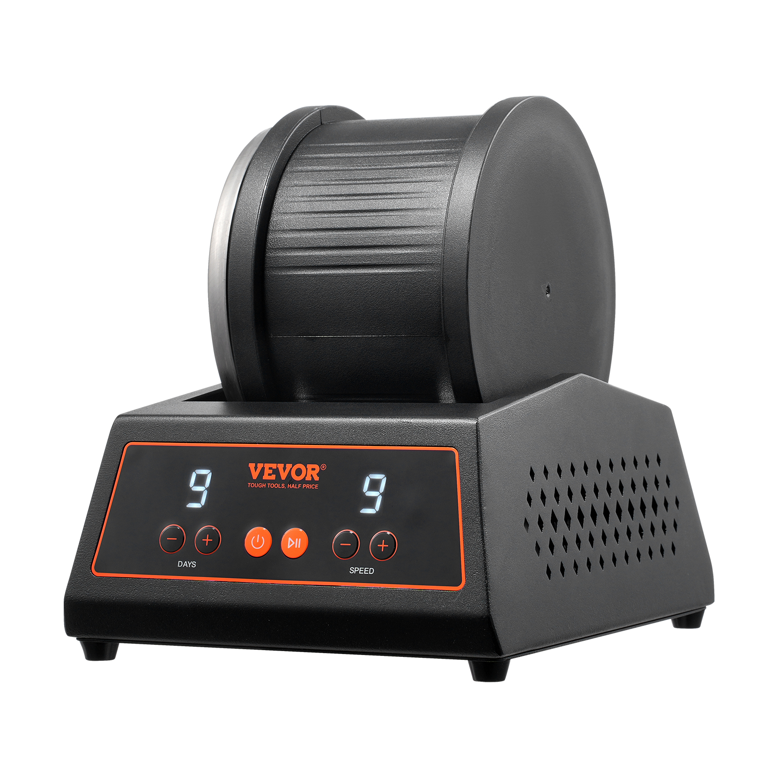 VEVOR Rock Tumbler Machine 4/2.5lbs Rock Polishing Kit 9 Speed 9-Day Timer Steel - Picture 13 of 38