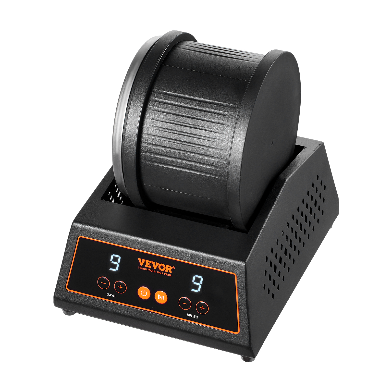VEVOR Rock Tumbler Machine 4/2.5lbs Rock Polishing Kit 9 Speed 9-Day Timer Steel - Picture 14 of 38