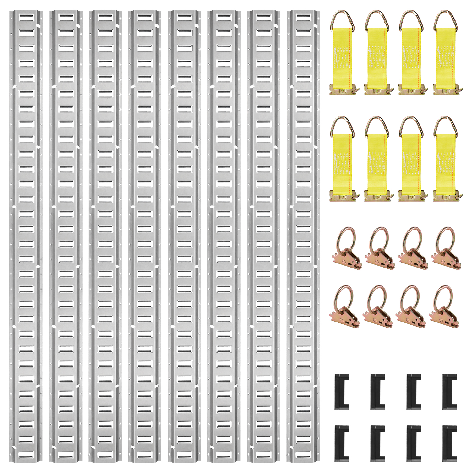 Uimoso E Track Tie Down Rail Kit with 5′ Rails for Enclosed Cargo Trailers