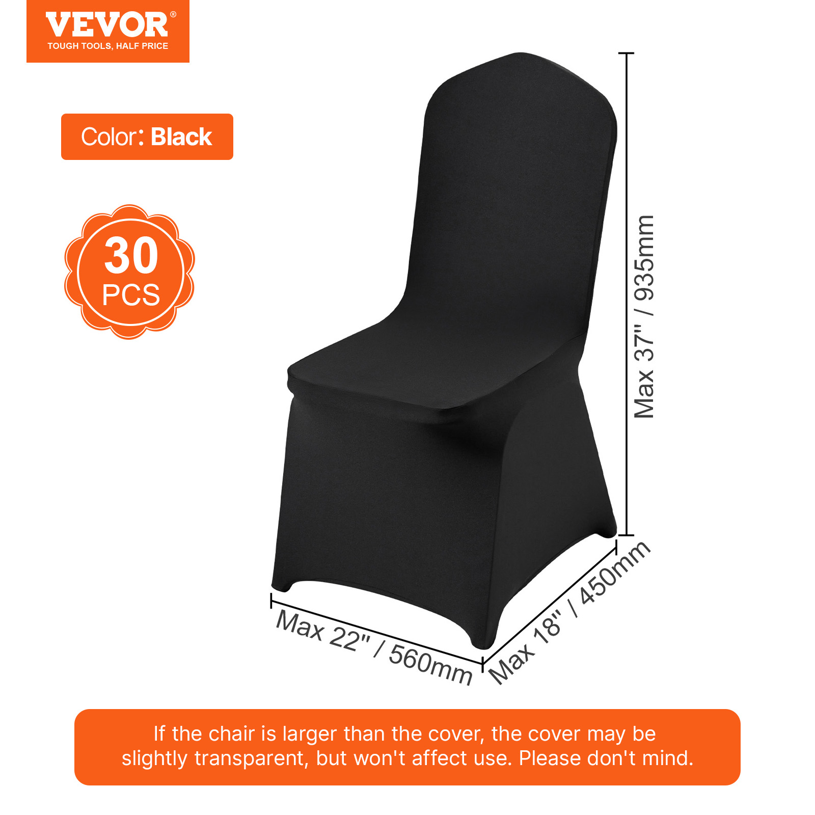 VEVOR 30/50/200PCS Stretch Spandex Folding Chair Covers for Wedding Party Dining - Picture 9 of 110