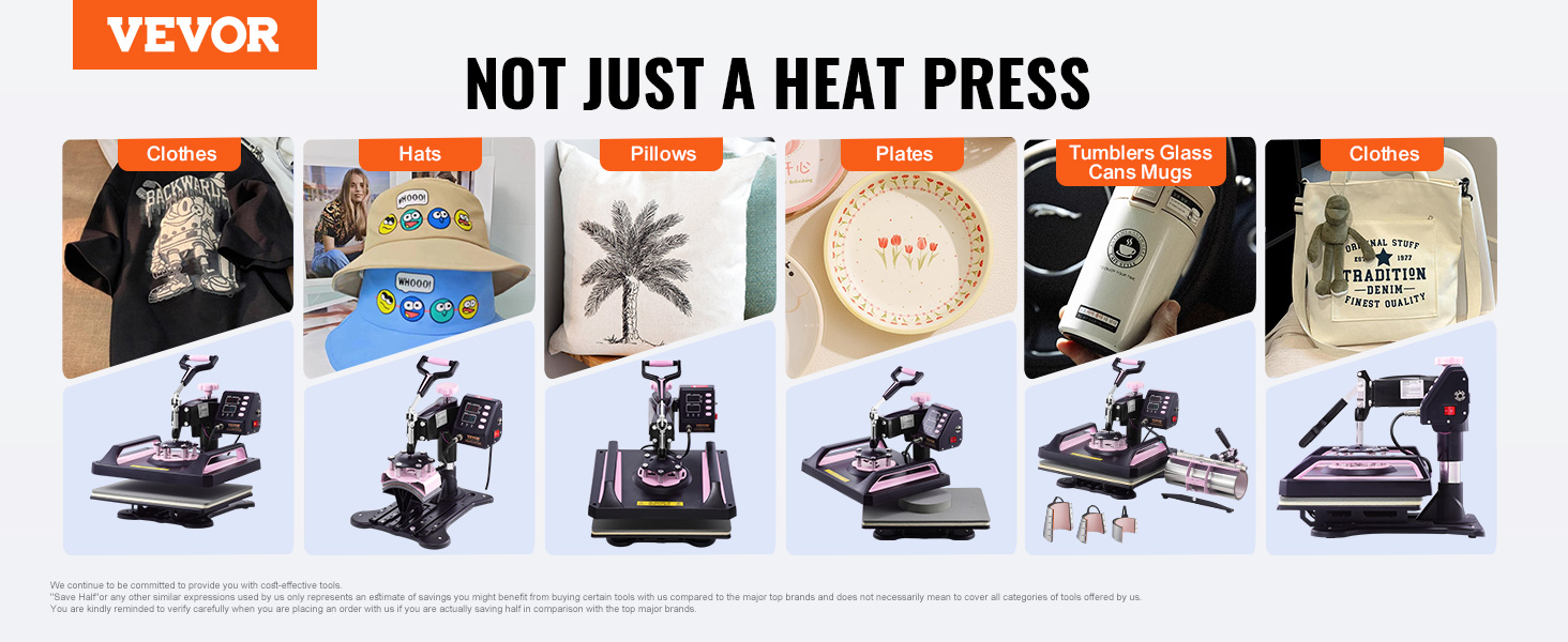 Heat Press Machine,12x15 in,8 in 1