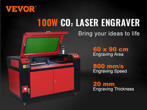 VEVOR Graveur Laser CO2 60 W Machine de Gravure Decoupe Table de